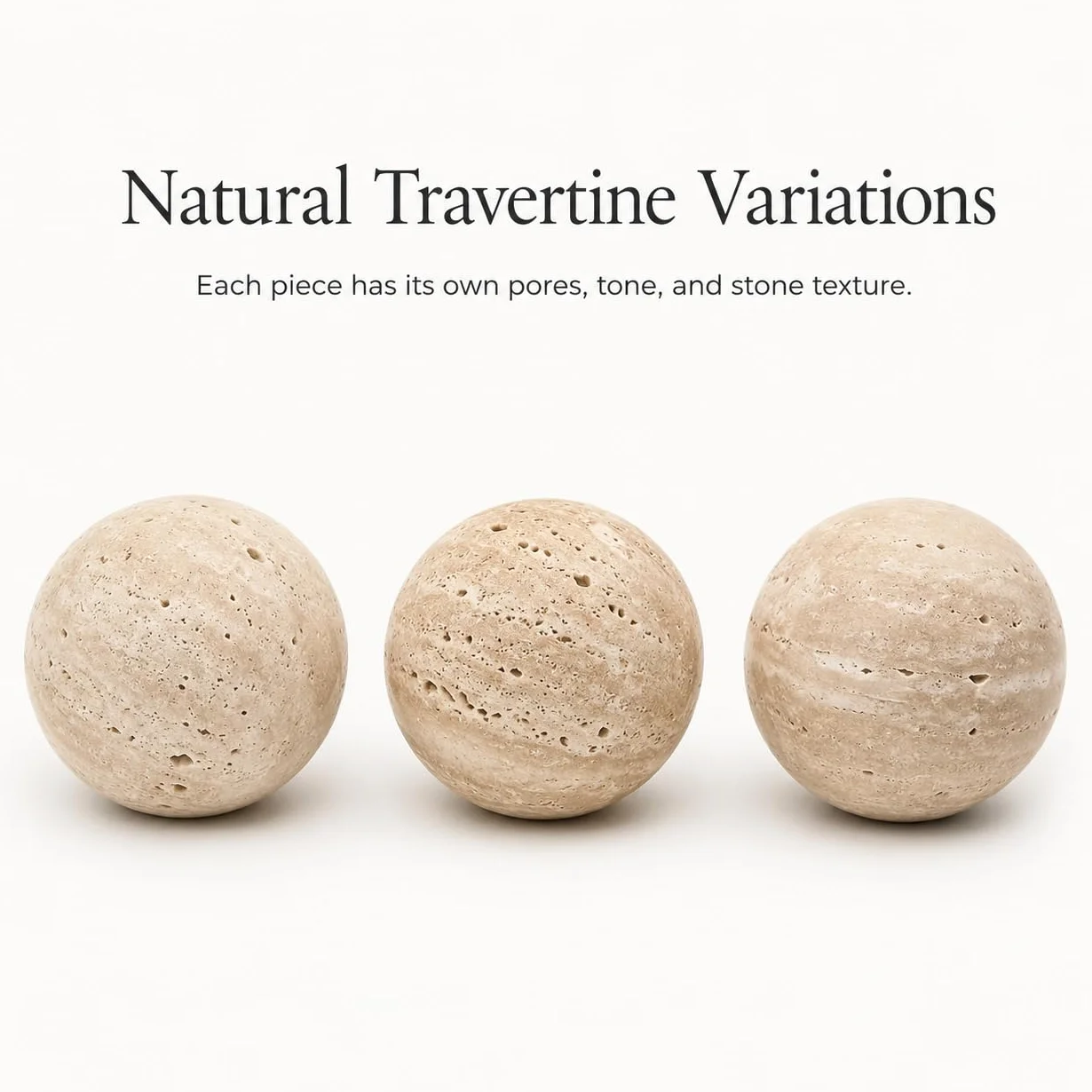 Sfera in marmo travertino giallo, lucidata a mano, decorazione a sfera in pietra naturale, decorazione per soggiorno (diametro 10 cm)