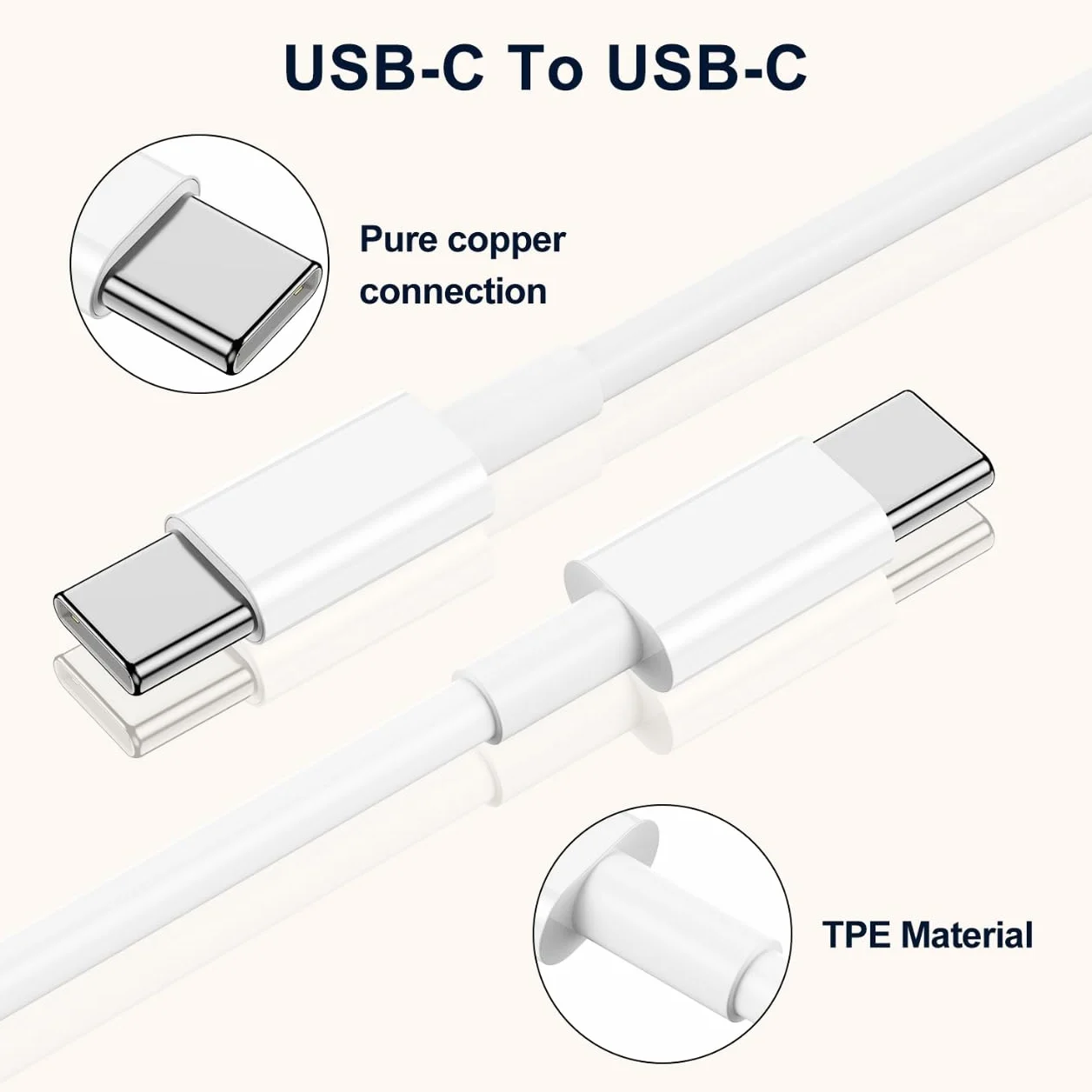 Caricatore Rapido USB C 20W Cavo 2m per Apple iPhone 17/16e/15 Pro Max/Plus, iPad Pro 12.9/11/Air/Mini/10