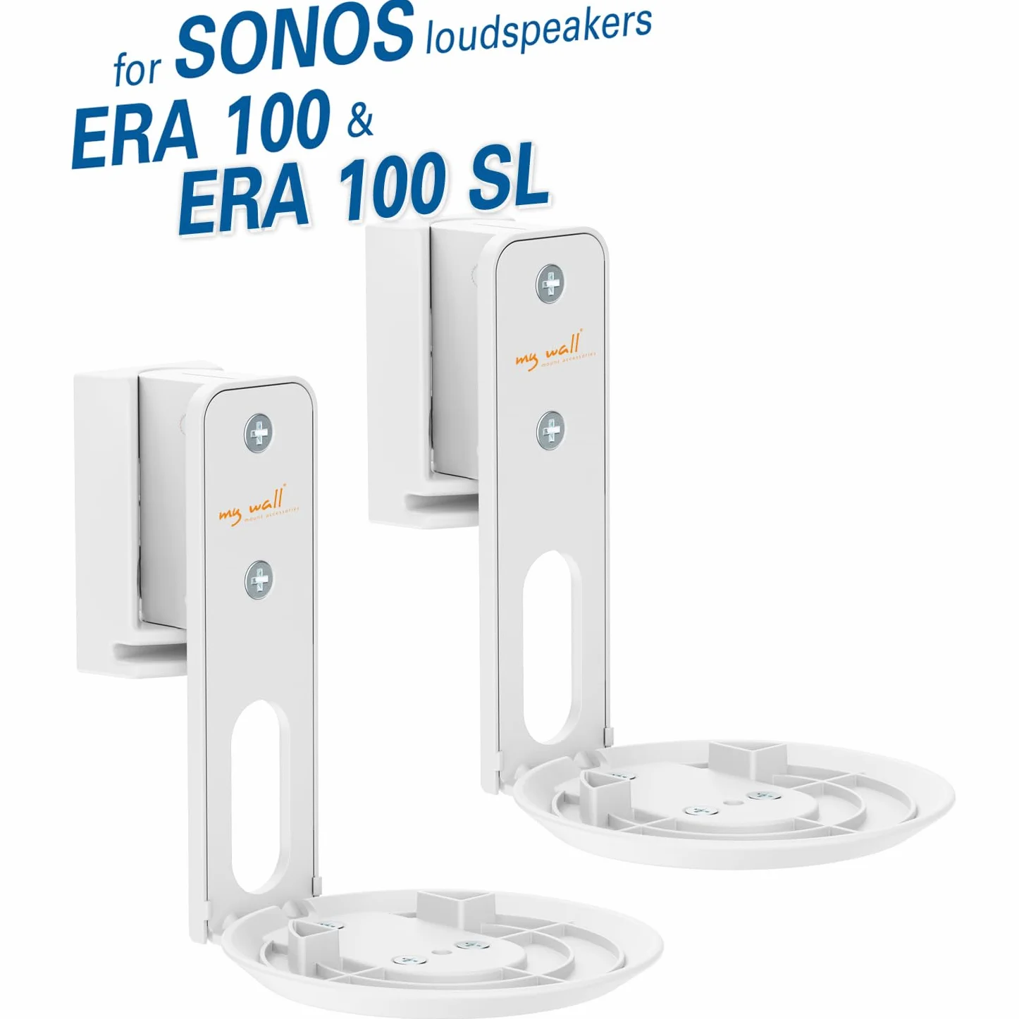 Sonos Era100 HS40WL Supporto da Parete 2 Pezzi Inclinabile Orientabile con Gestione Cavi