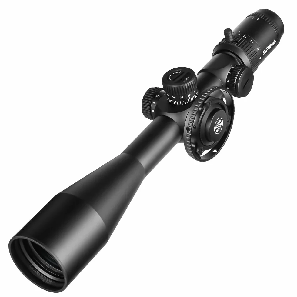 SPINA OPTICS 4-16x44/6-24x50 SFP Riflescope Mil-dot Reticle 20mm Ring Mounts Impermeabile Fogproof Nero 30mm Tubo