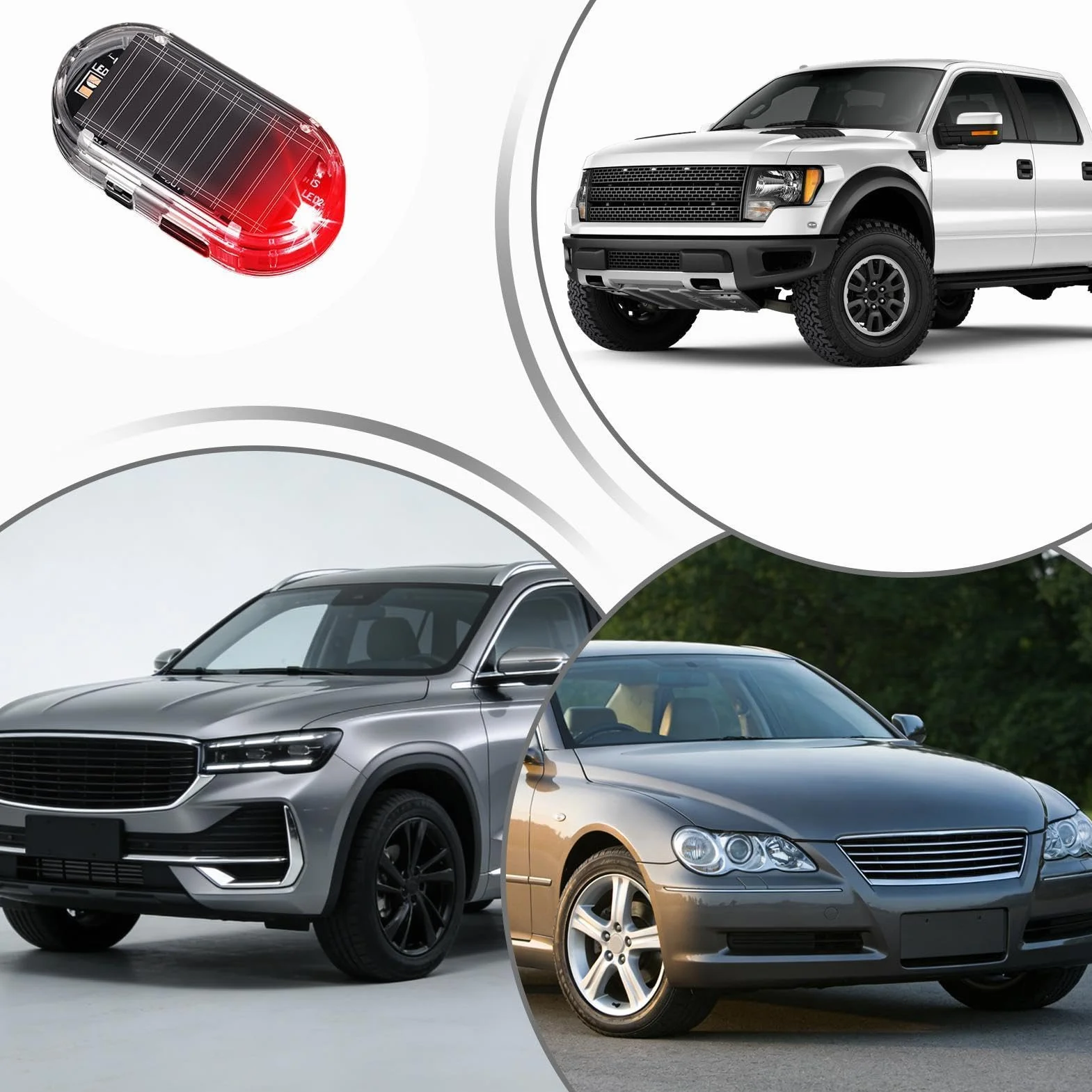 Luce Allarme Auto LED Stroboscopica Antifurto Lampeggiante Sicurezza per Berlina Camper Camion