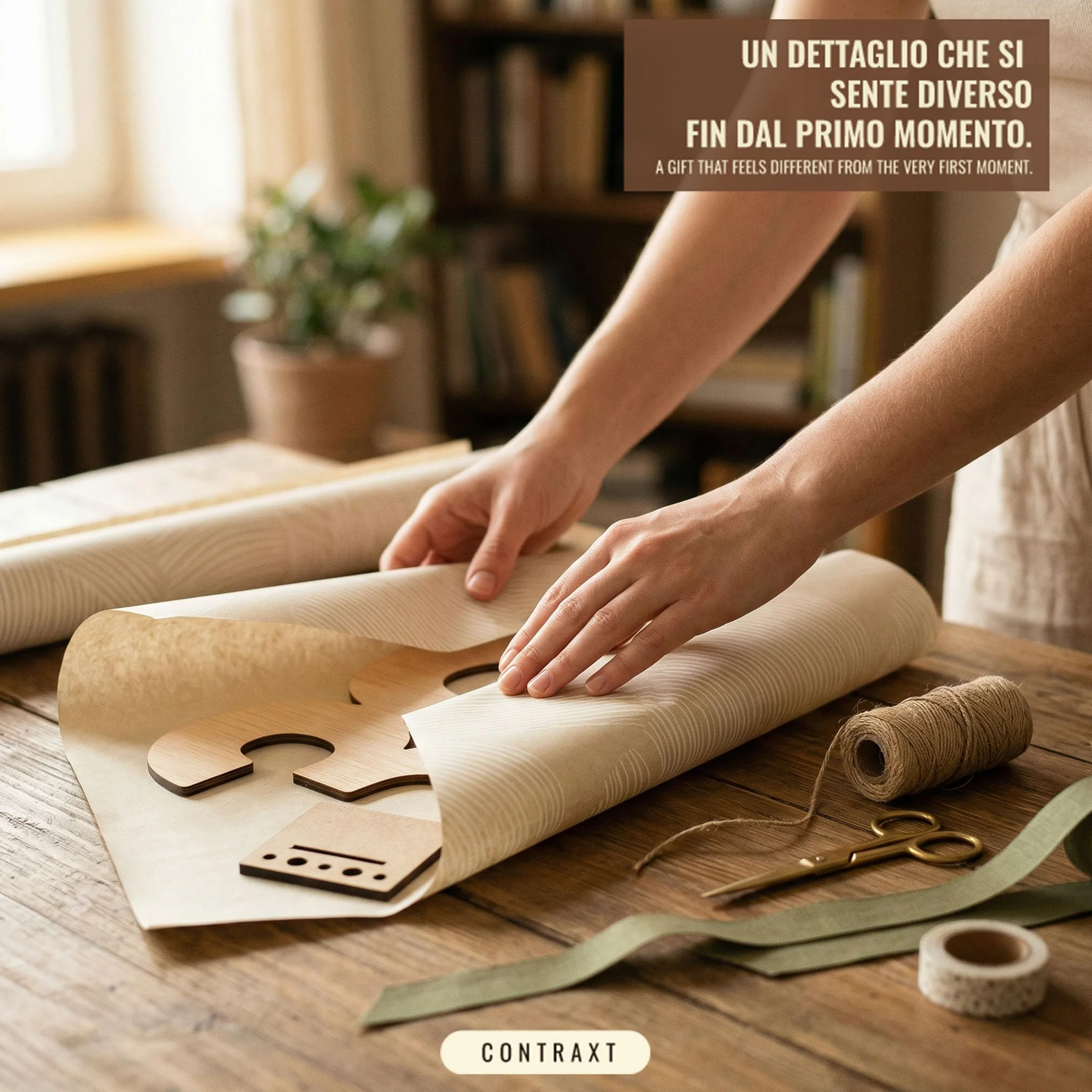 CONTRAXT Biglietto Auguri 30 Anni legno, Idee regalo Compleanno donna uomo