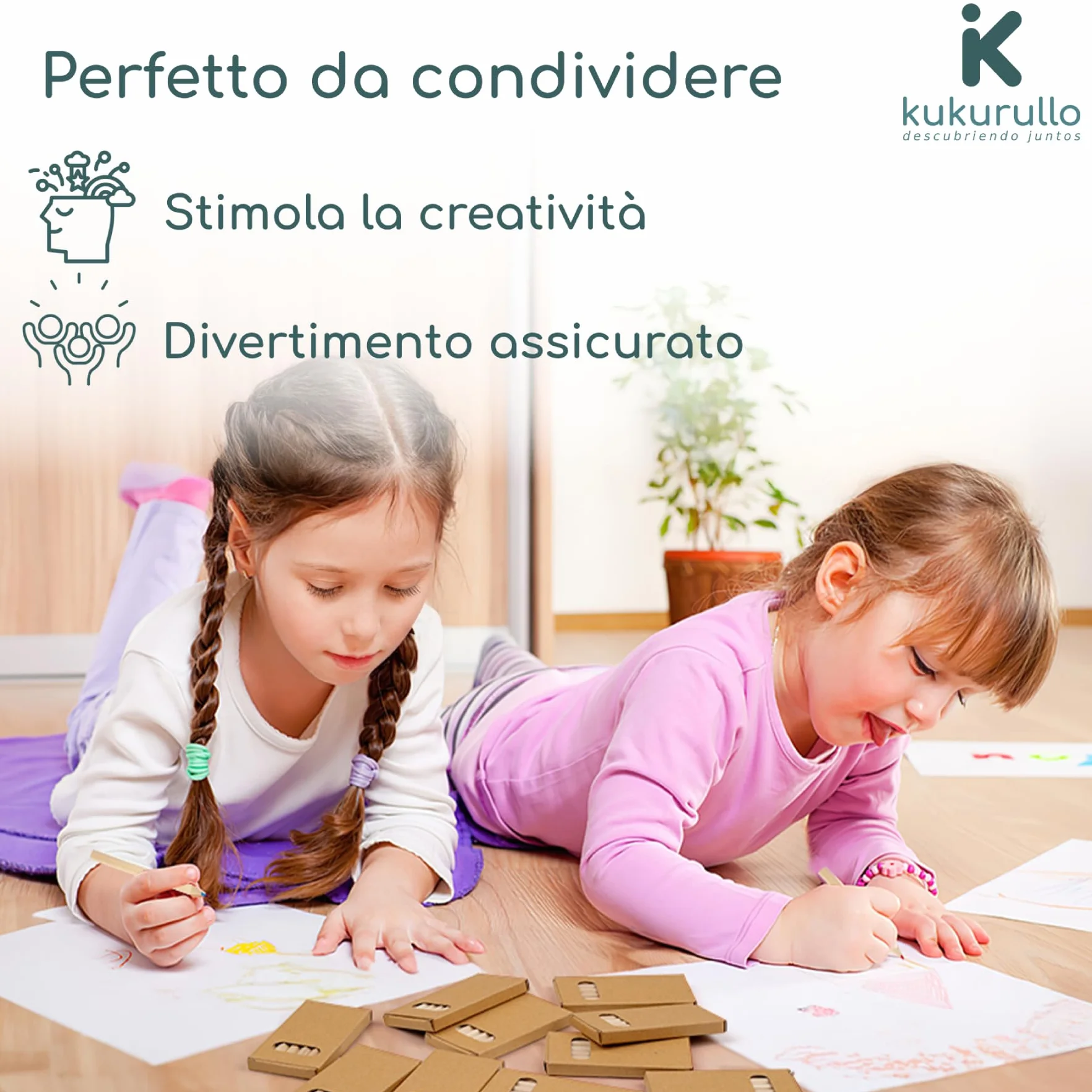 Set da 25 astucci con 6 matite colorate per bambini – idea regalo compleanno