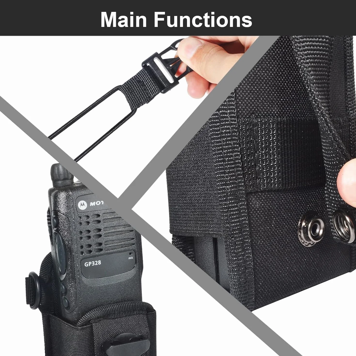 Regolabile Fascia Spalla Riflettente Clip Cavo Microfono Bande Custodie Radio Fotocamere DSLR Borse Pesca Cassette Attrezzi