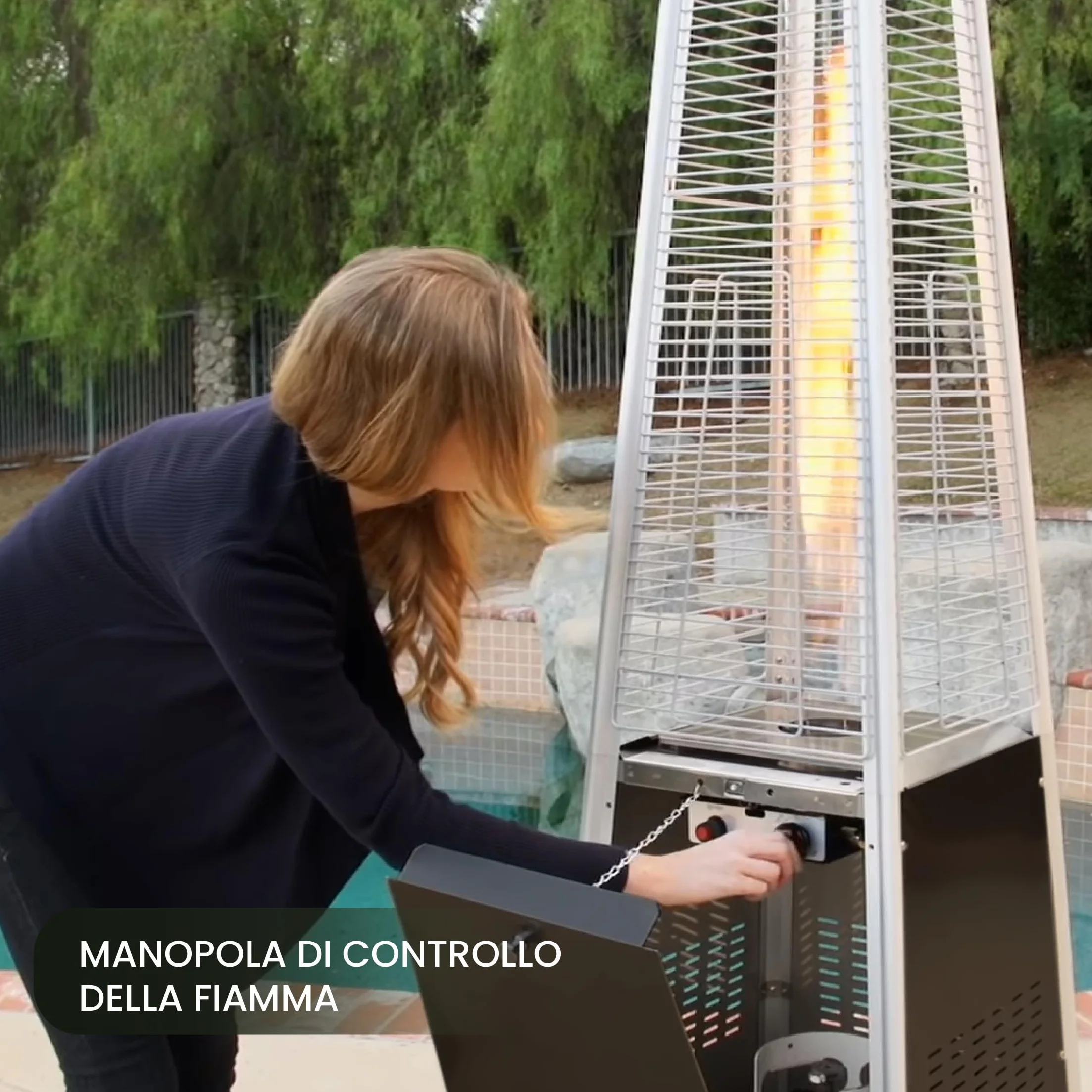 BU-KO Riscaldamento a gas esterno 13 kW Bruciatore a propano acciaio inossidabile