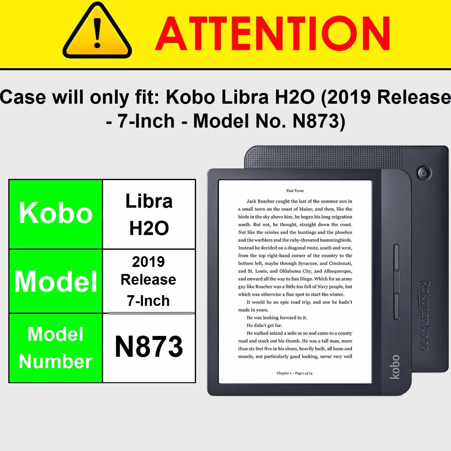 Forefront Cases Custodia Magnetica per Kobo Libra H2O (2019) Nero