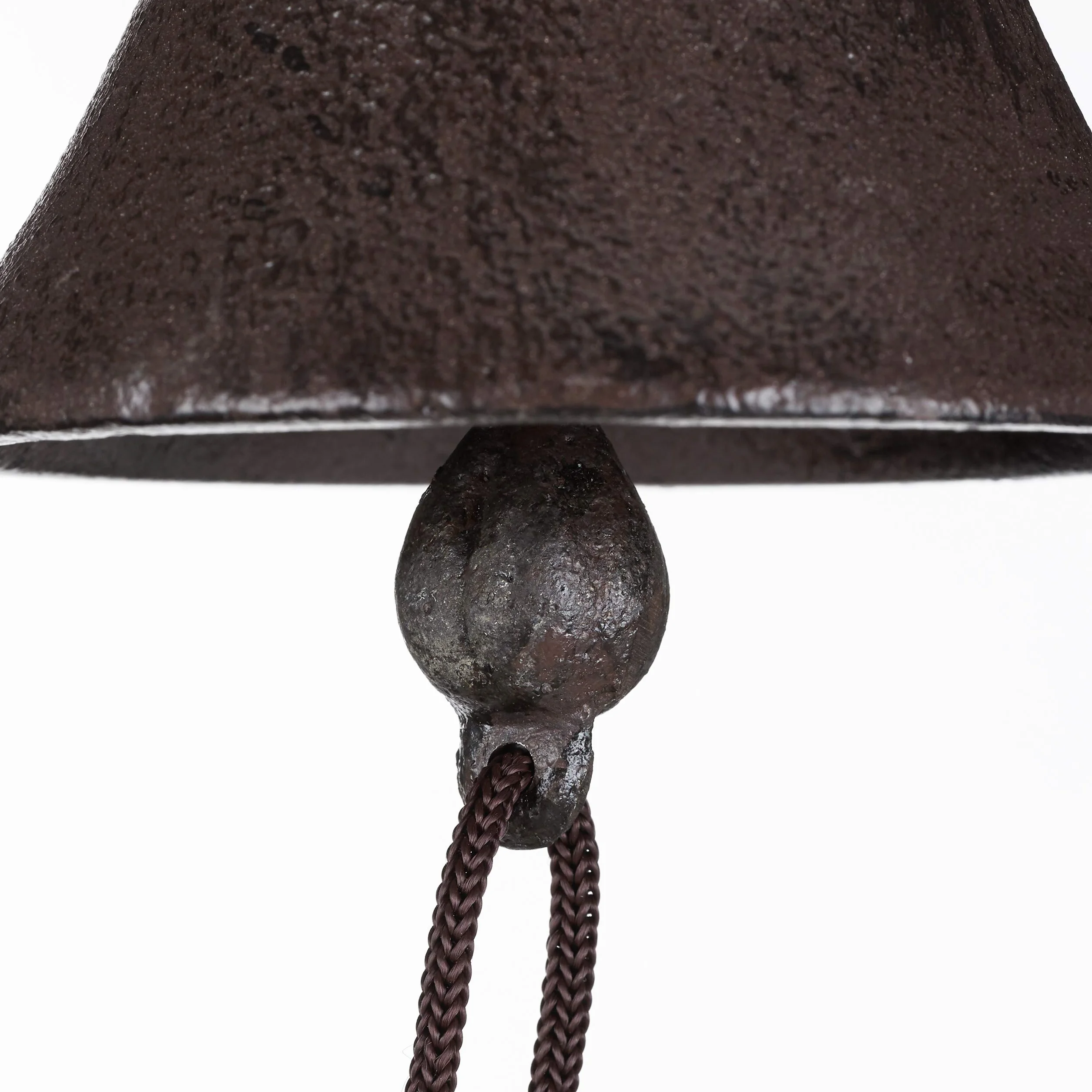 Relaxdays Campana per Porta in Ghisa Antica, Stile Rustico, a Parete da Ingresso, Deco da Giardino, Resistente, Marrone