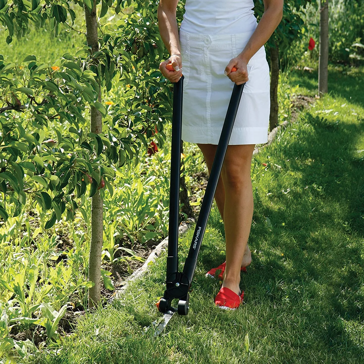 Fiskars Cesoie per erba e siepi PowerLever GS53 2,5 m Nero Arancione