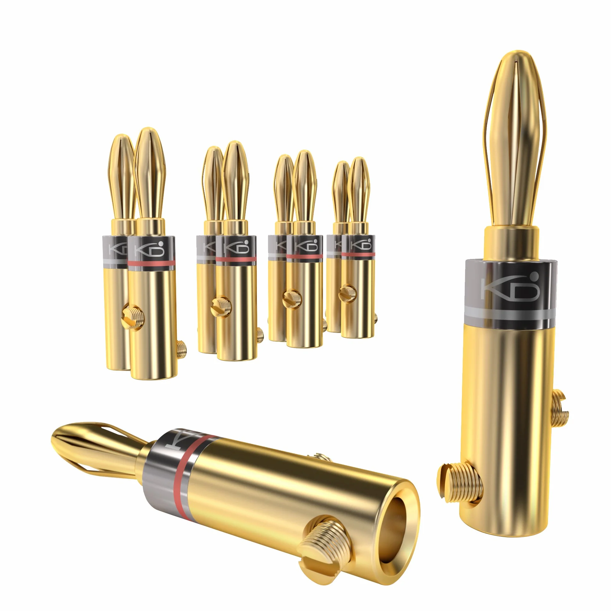KabelDirekt Spine a banana 5 coppie per altoparlanti 6 mm² avvitabili dorati