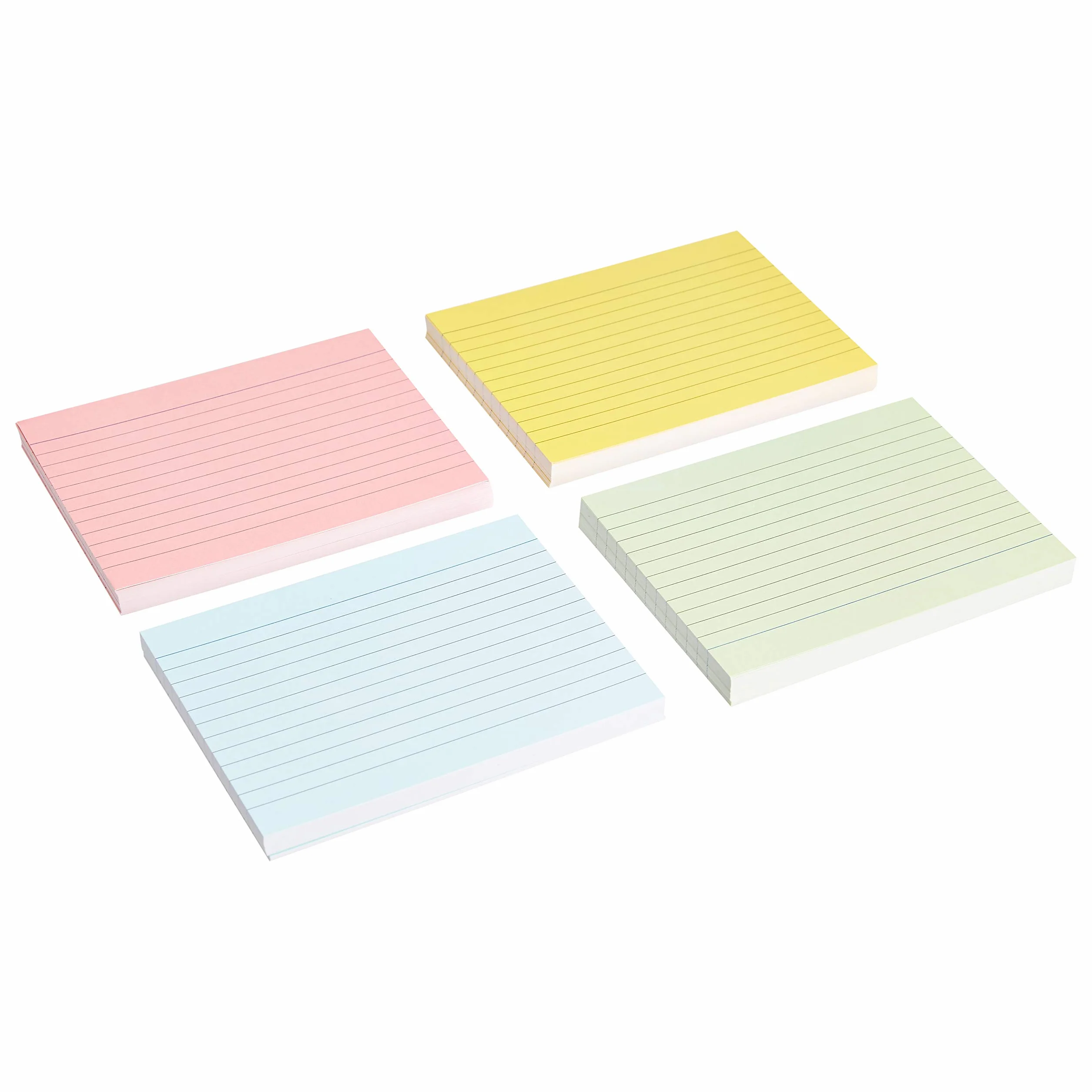 Amazon Basics A6 karteczki samoprzylepne, a righe, kolory fluorescencyjne, 200 sztuk