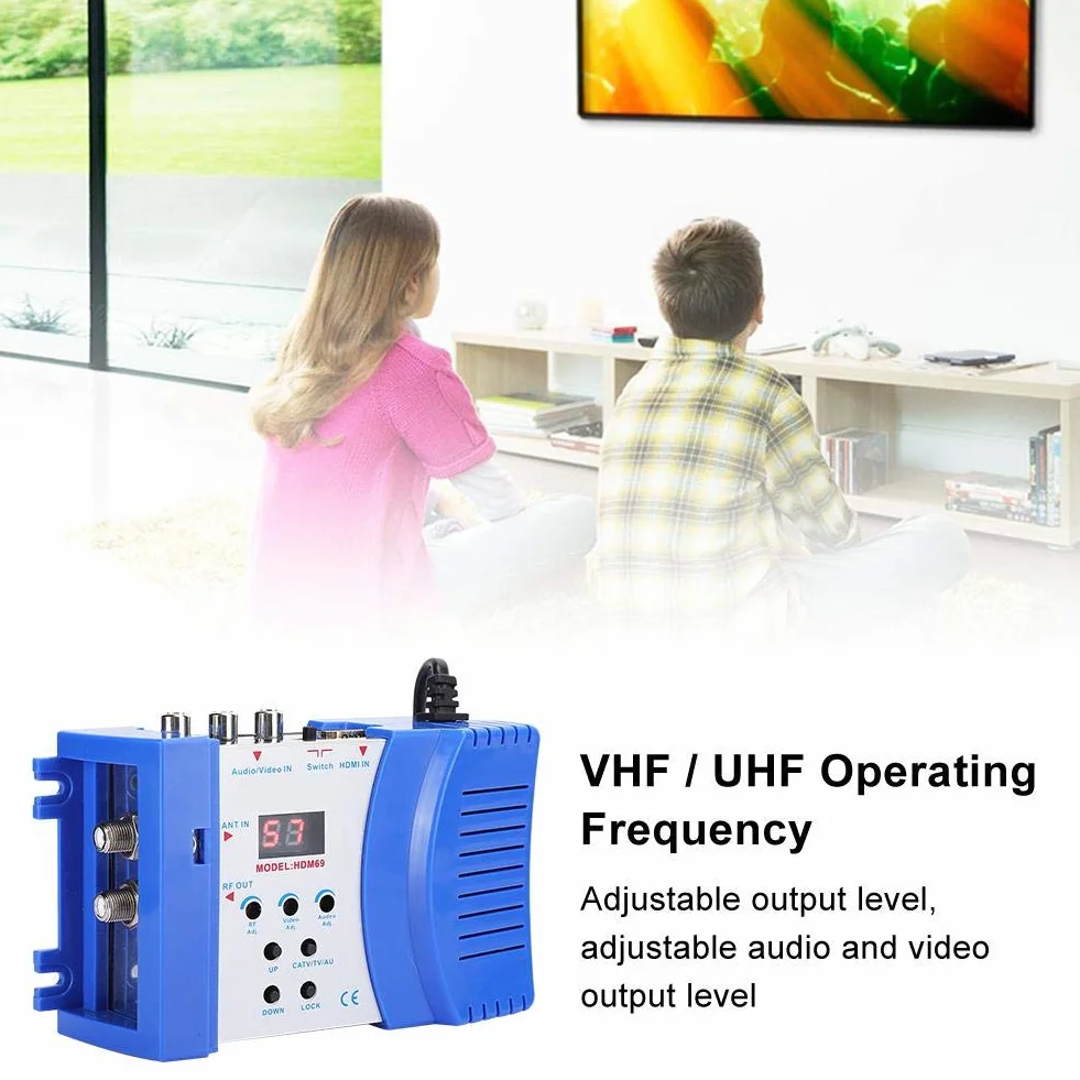 Modulatore RF HDMI Convertitore AV TV VHF UHF Pal NTSC Digitale