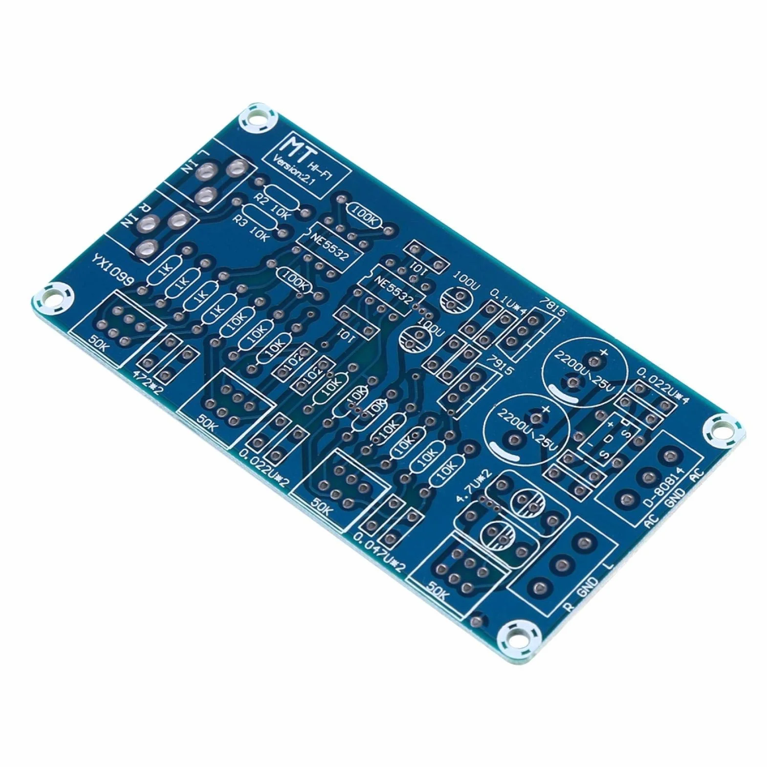 Preamplificatore Stereo Kit Fai-da-te Controllo Tono Volume Basso/Medio/Alto Piccolo Rumore