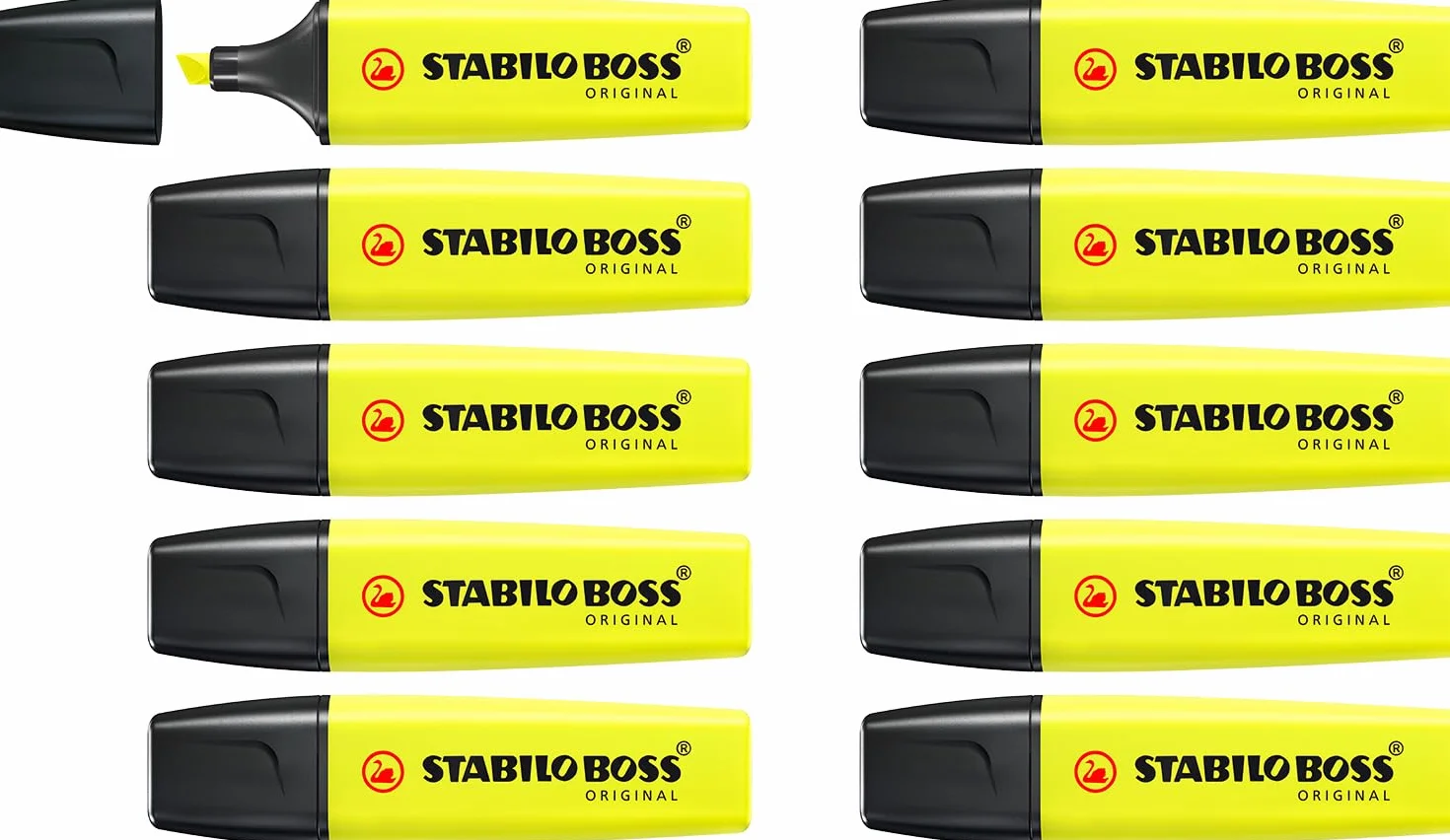 STABILO BOSS ORIGINAL Evidenziatore Giallo Confezione da 10