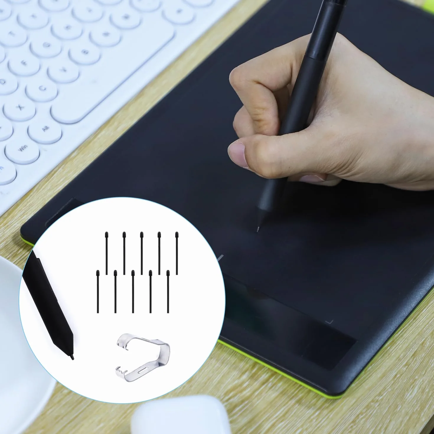 Punte Pennarello per Remarkable 2, Sostituzione Punta Penna Maker con Strumento Installazione Pennino Stilo Accessori Scrittura per Remarkable 1&2 Maker Plus (Nero)