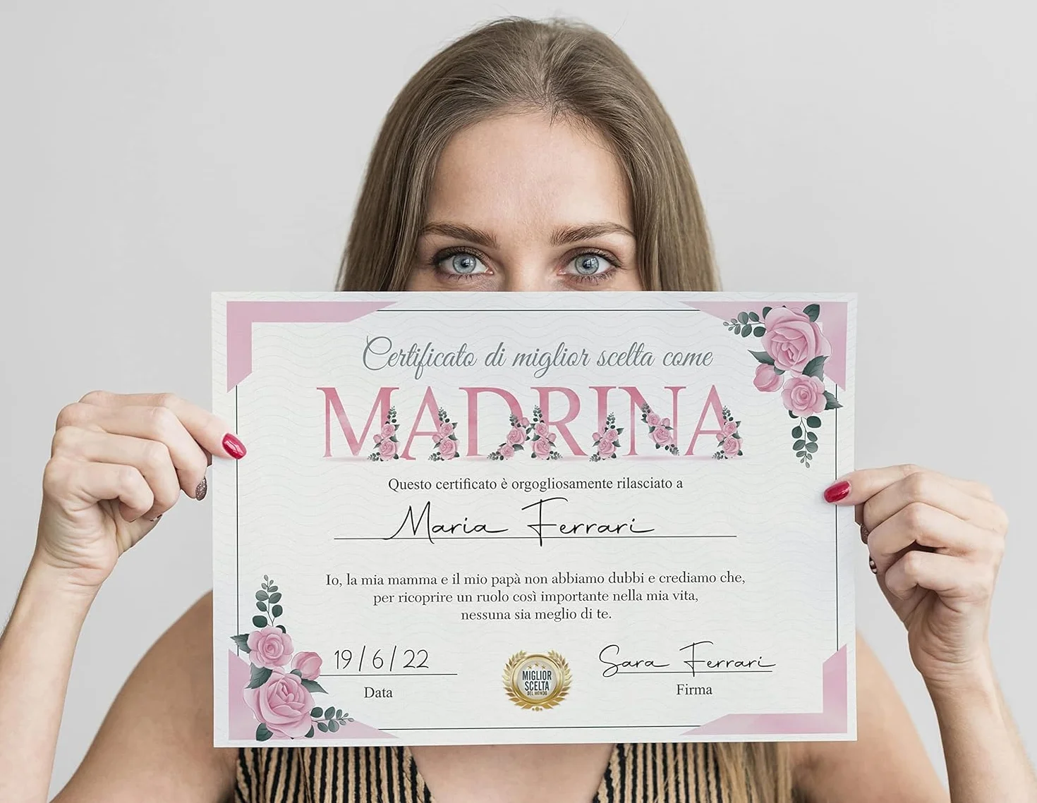 GHIBLI Certificati "Vuoi Essere la Mia Madrina e il Mio Padrino" con Buste - Idea Regalo Diploma Battesimo Bimbo Bimba