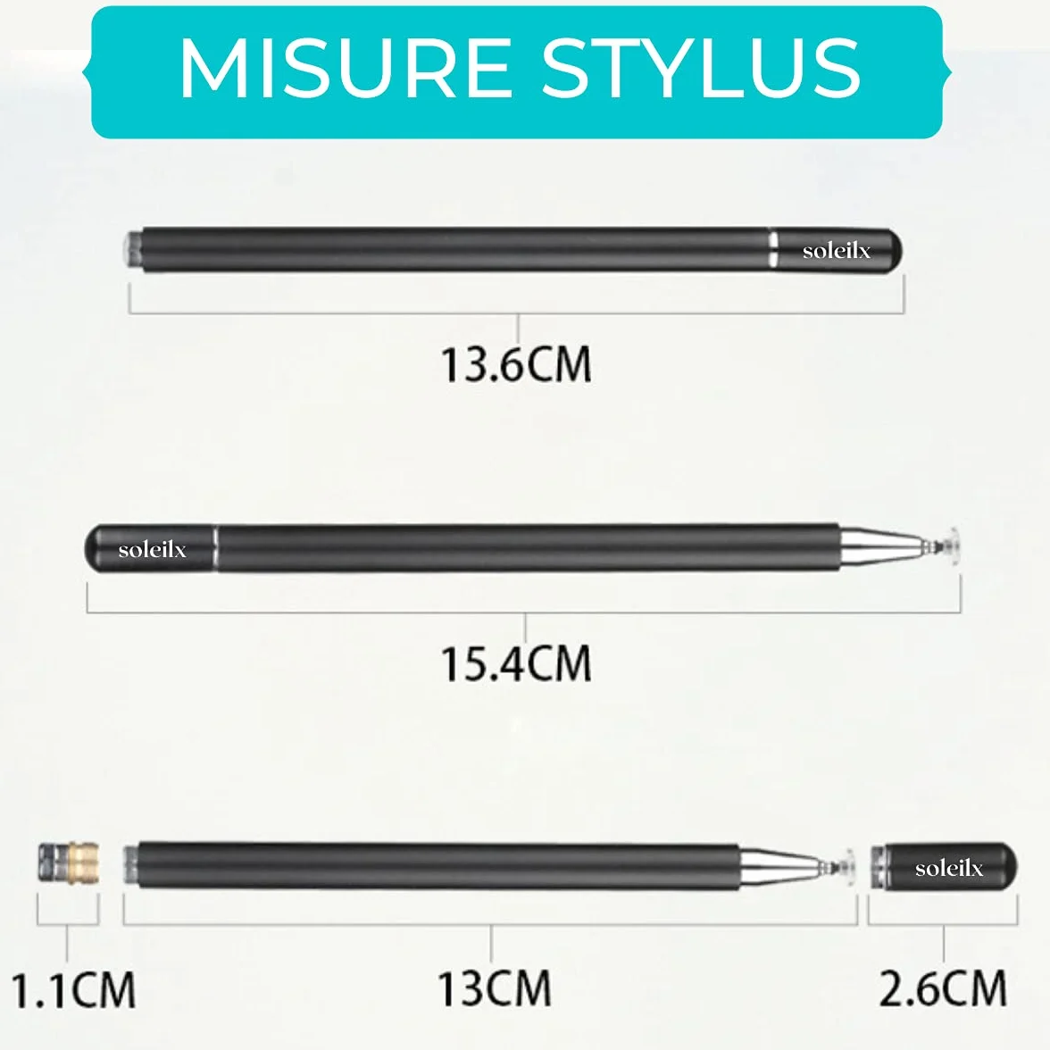 Penna per Tablet Universale Touch Screen Compatibile con Apple Pencil iPhone iPad Android