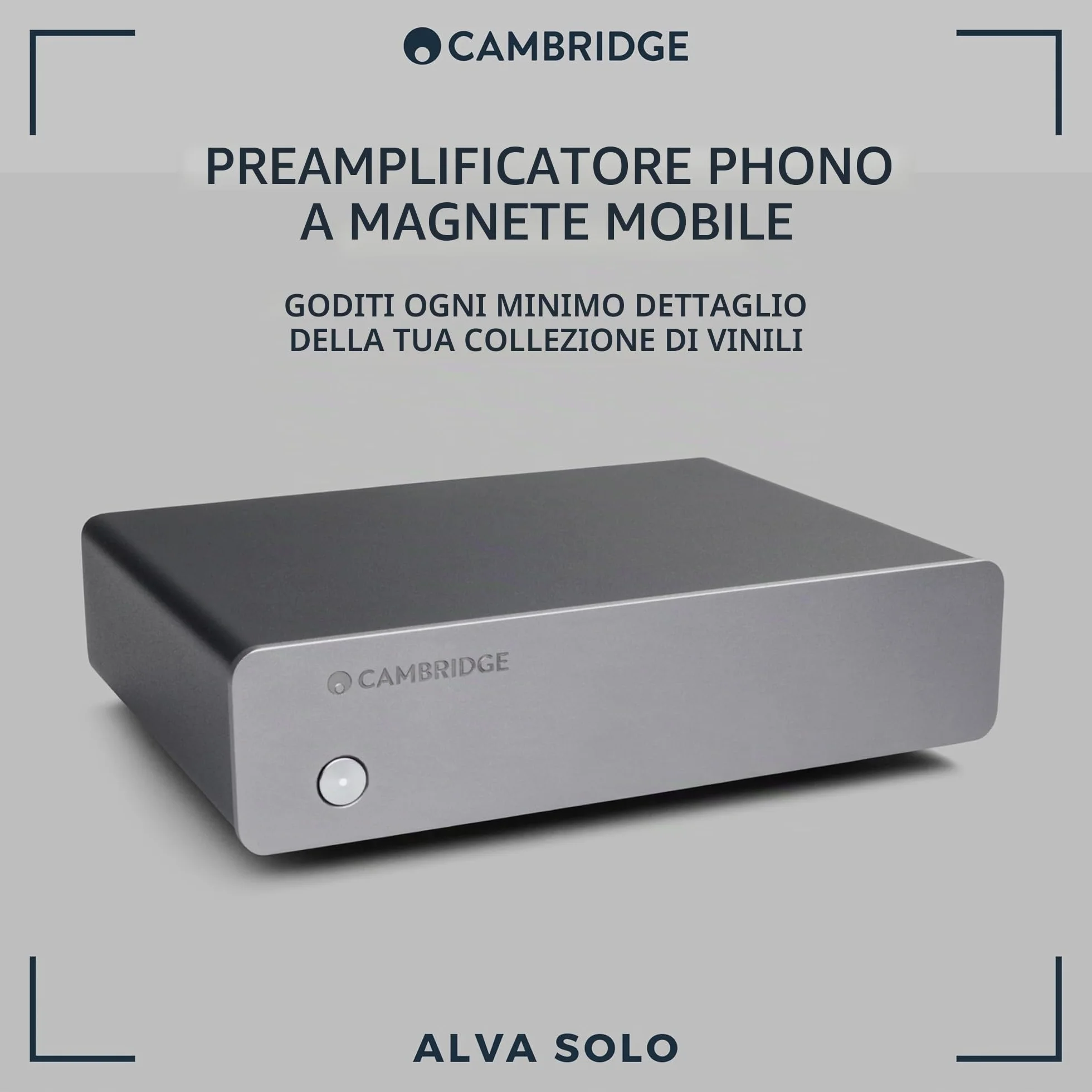 Pre-Amplificatore Phono Mm Alva Solo Silver Filtro Subsonico