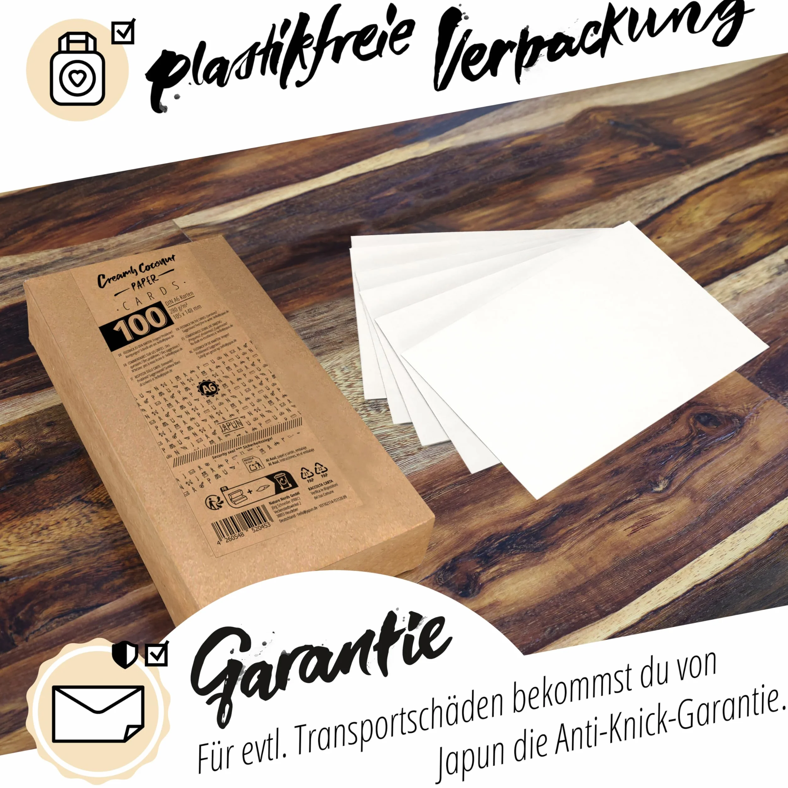 Cartoline vuote bianche 280 g/m² DIN A6 105 x 148 mm set 100 pezzi