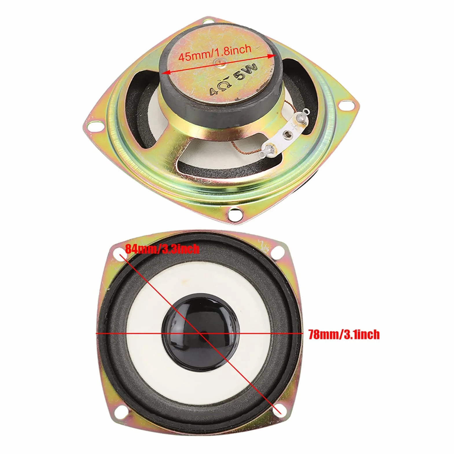 Altoparlante Full Range 3 pollici 4ohm 5W Mini altoparlante a piena frequenza Woofer per cassa multimediale