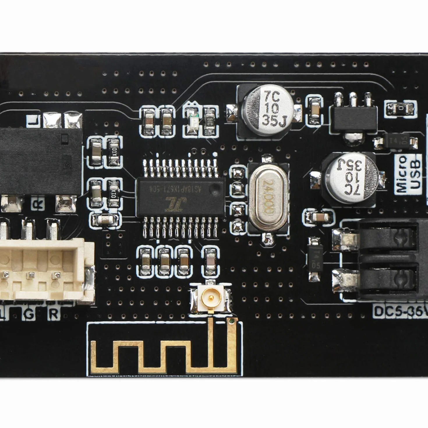 Modulo Bluetooth AS1711BT Ricevitore Audio Stereo DC 5-35V Wireless per Cuffie Fai-da-Te