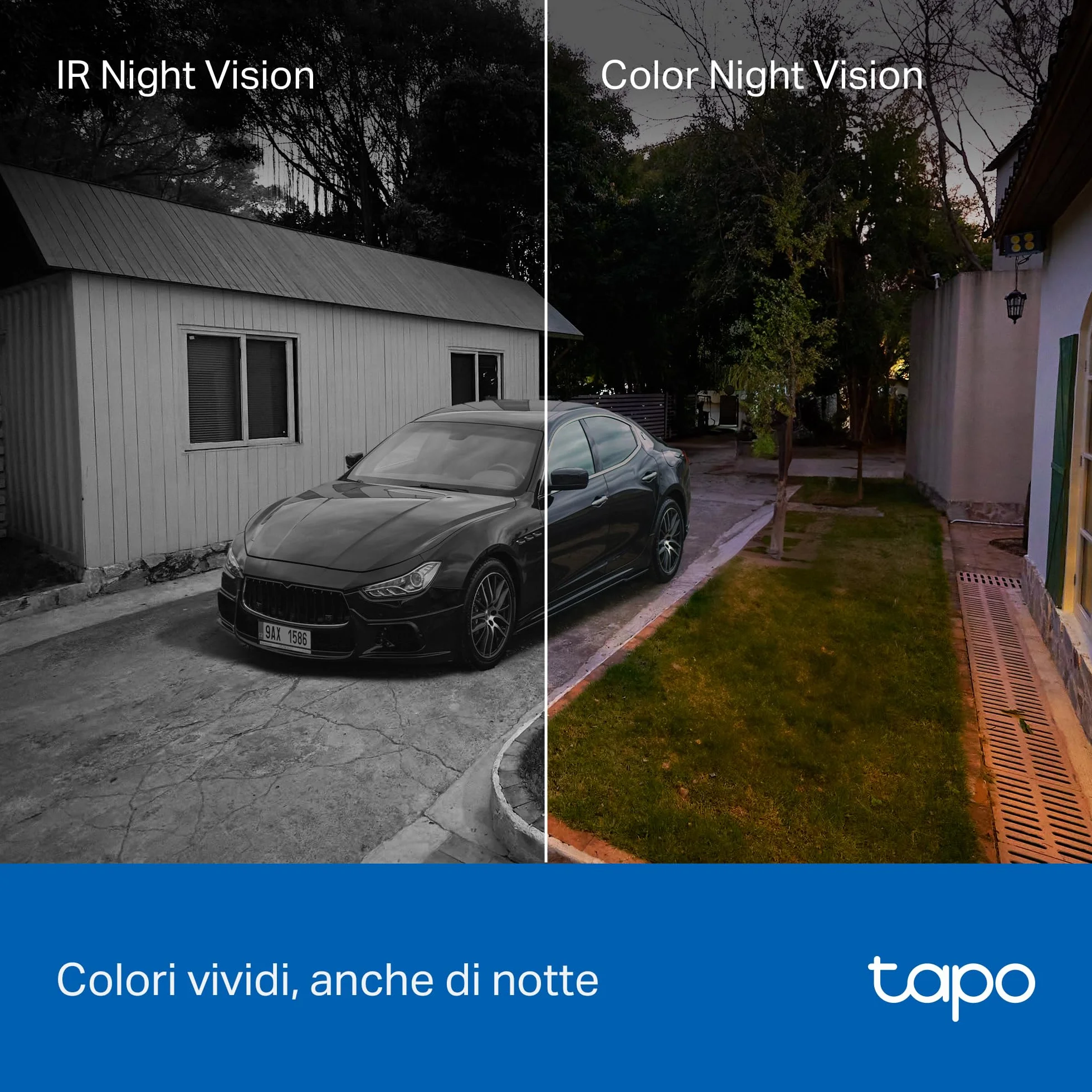 Tapo C610 KIT 2K 3MP Telecamera Wifi Esterno Senza Fili Pannello Solare 360° PTZ Videocamera Sorveglianza Batteria 6700mAh Rilevamento Umano Visione Notturna Colori Tracciamento AI IP65