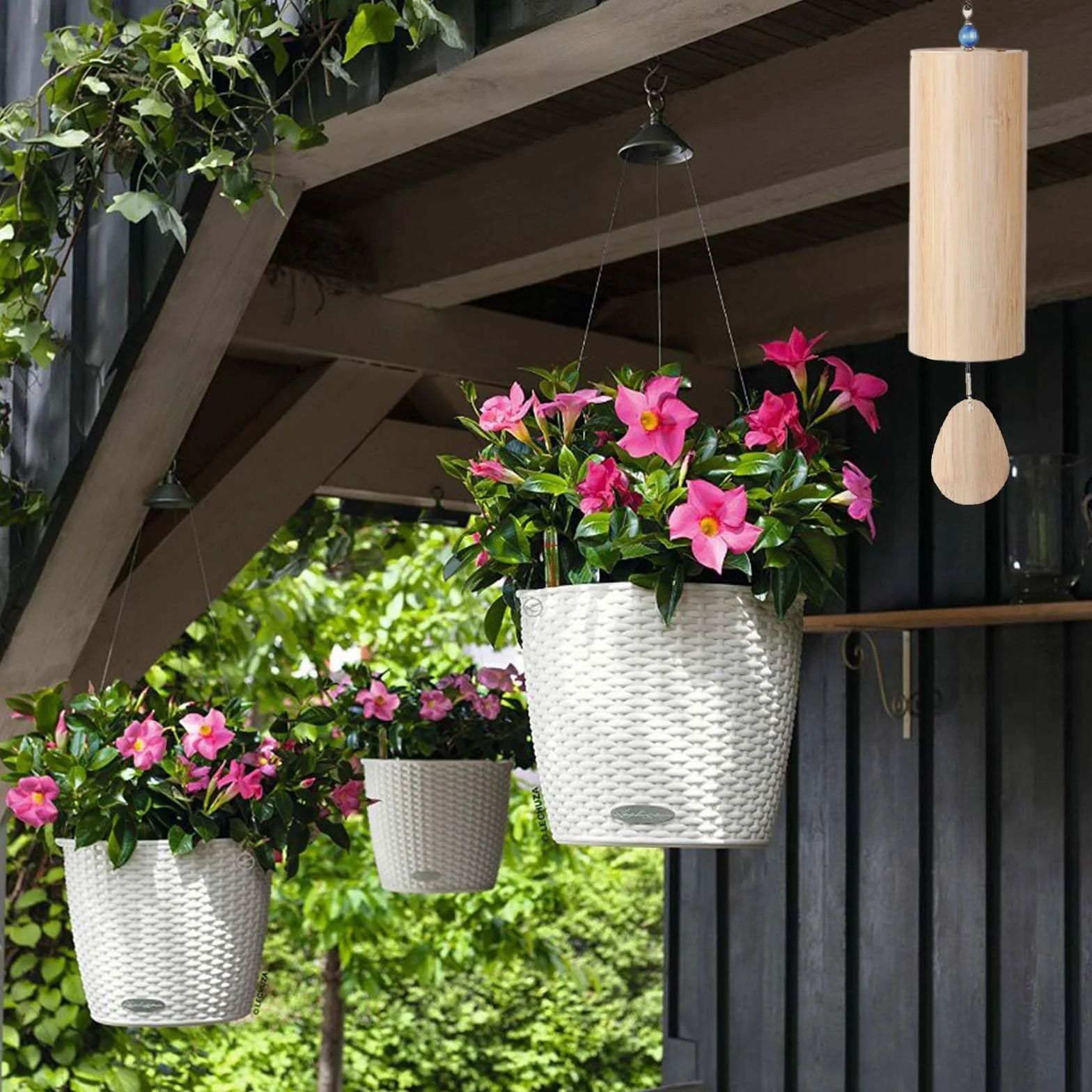Campanelli eolici inbambù,Wind Chime meditazione,campanelle a vento giapponesi inbambù,campanelle a vento Zen,Scacciapensieri inbambù,per yoga,meditazione,giardinaggio.(accordo Spring Breeze Fa)