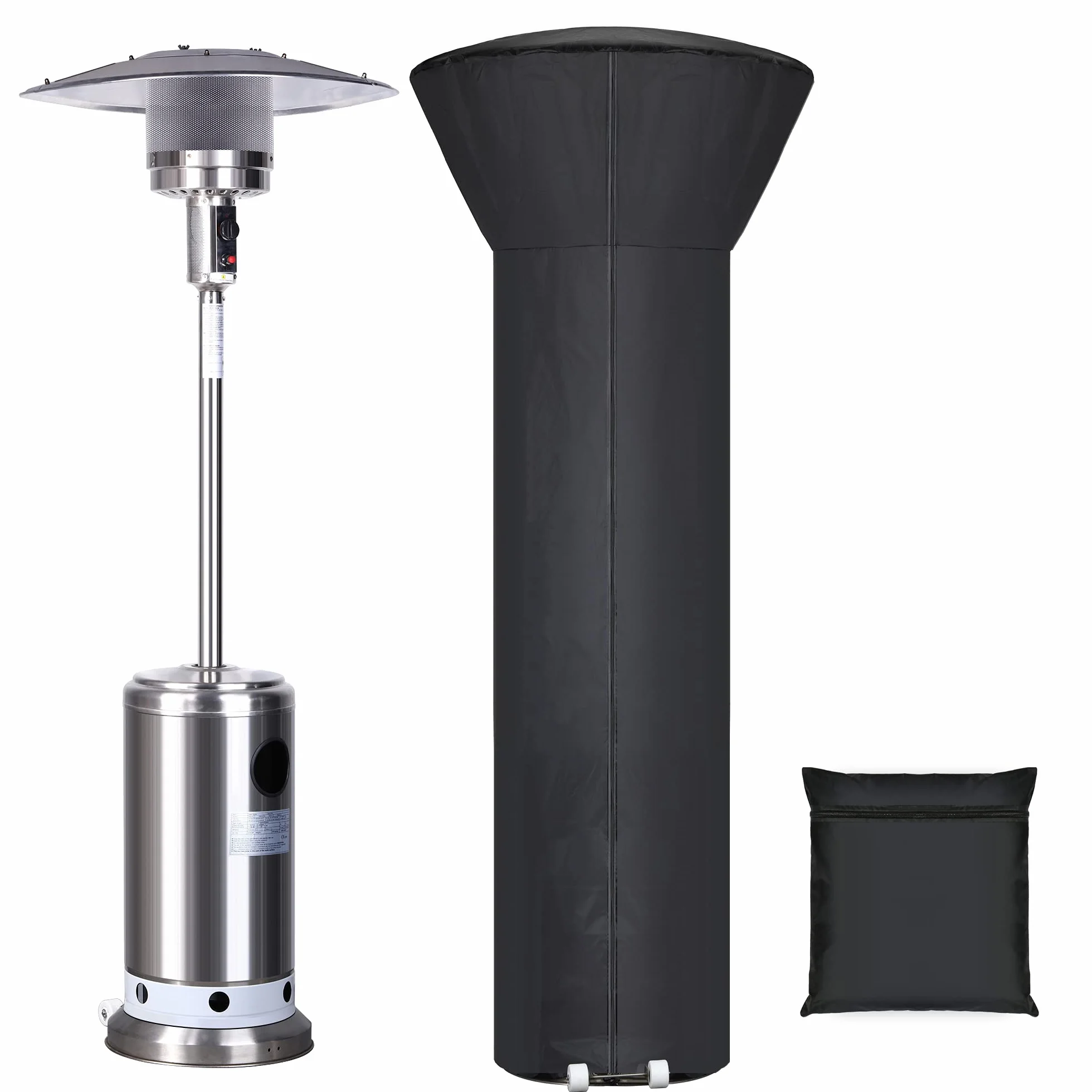 Copertura impermeabile per riscaldatore da patio con cerniera, antipolvere, resistente al vento, UV e neve