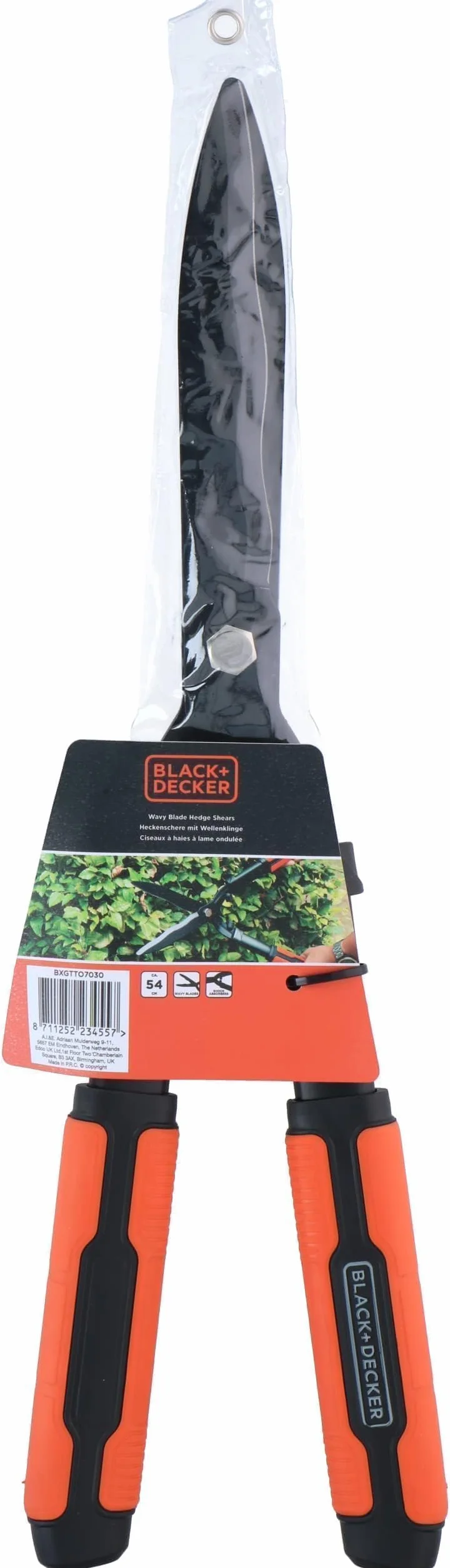 BLACK+DECKER Tagliasiepi 53 cm Lame in acciaio seghettato Nero/Arancione