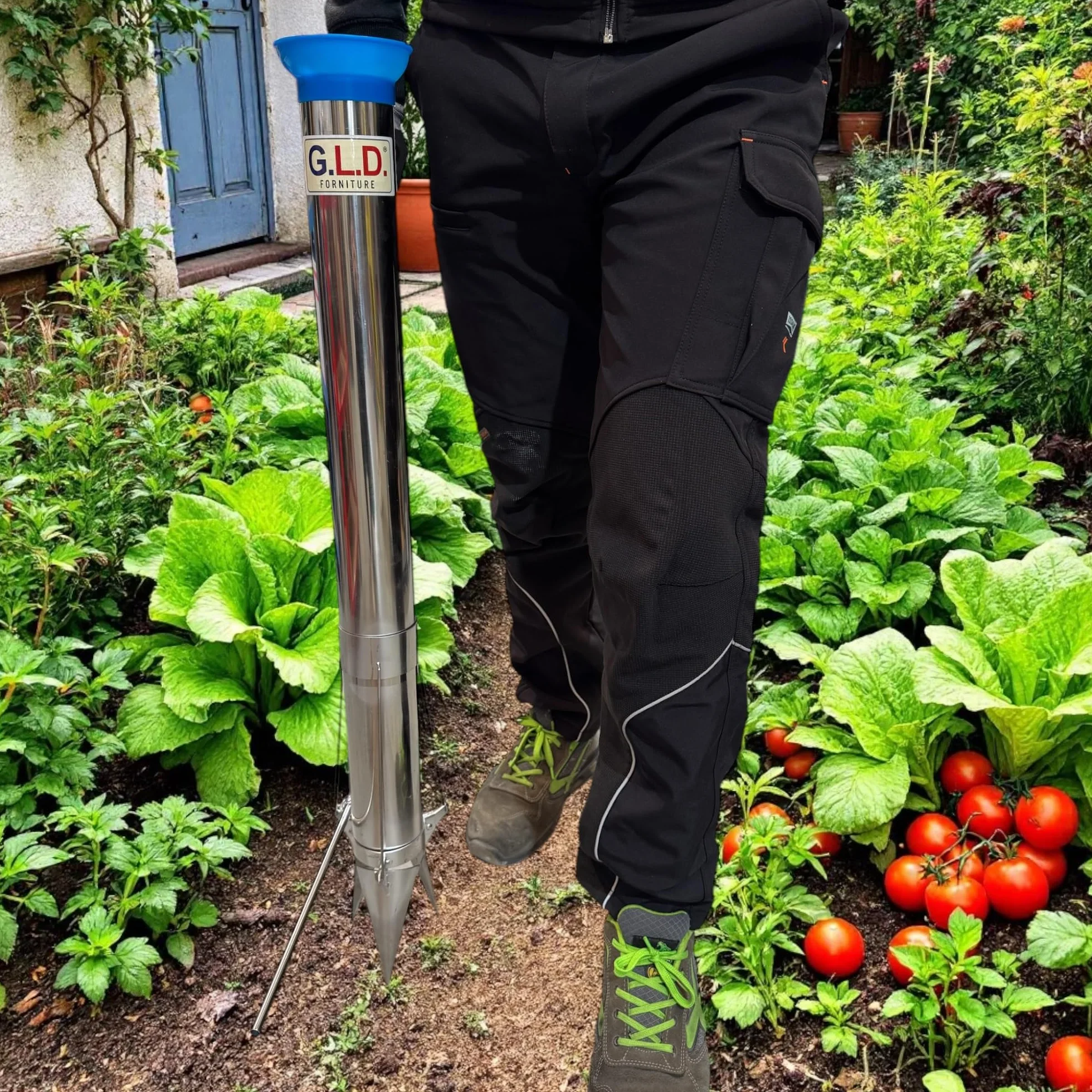 G.L.D. Forniture Trapiantatore veloce 3 bocche per piantare piantine bulbi semi piante giardino orto originale piantatore tre bocche seminatrice piantabulbi e ortaggi