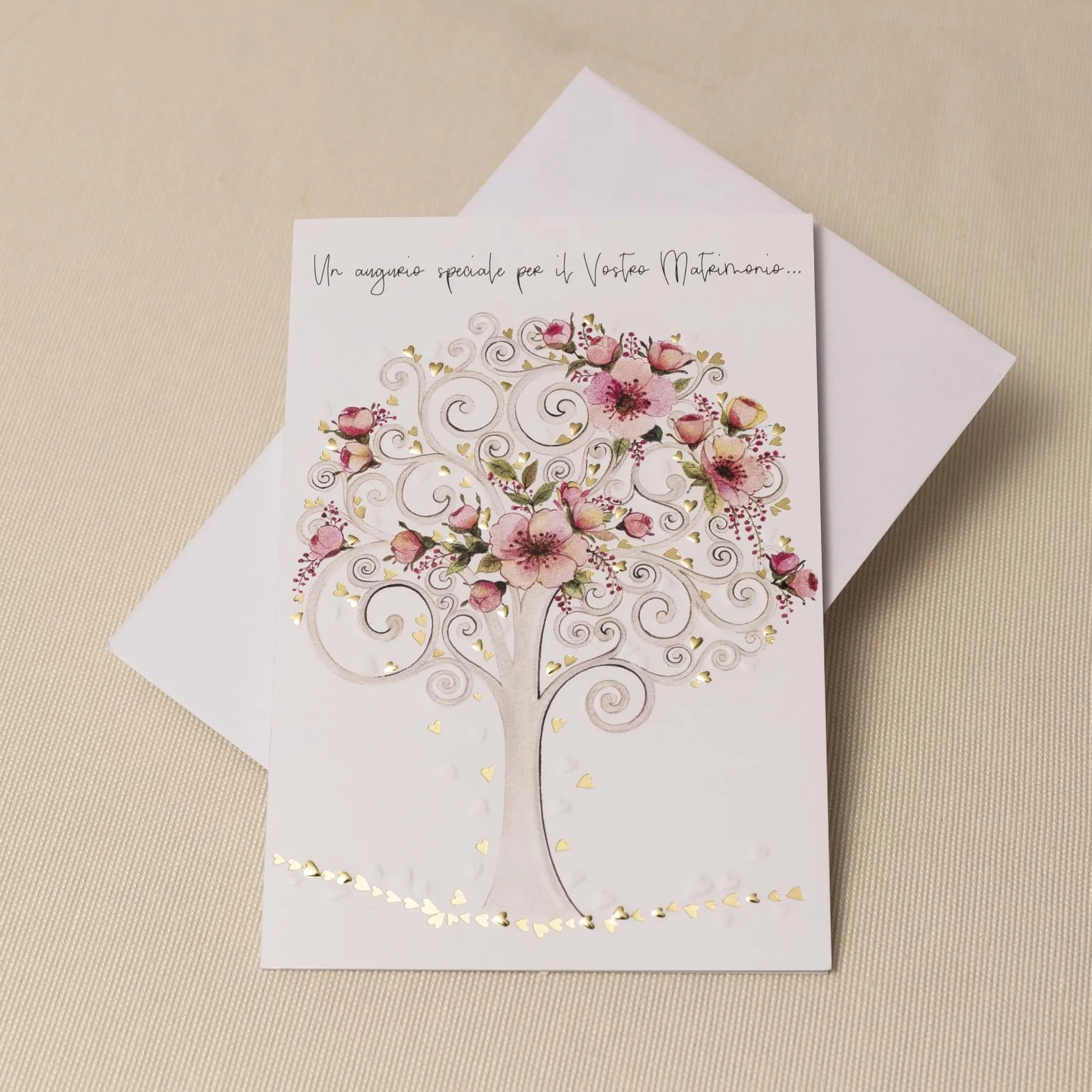 ARKRAFT Biglietti auguri matrimonio 17 x 12 cm finitura oro M27