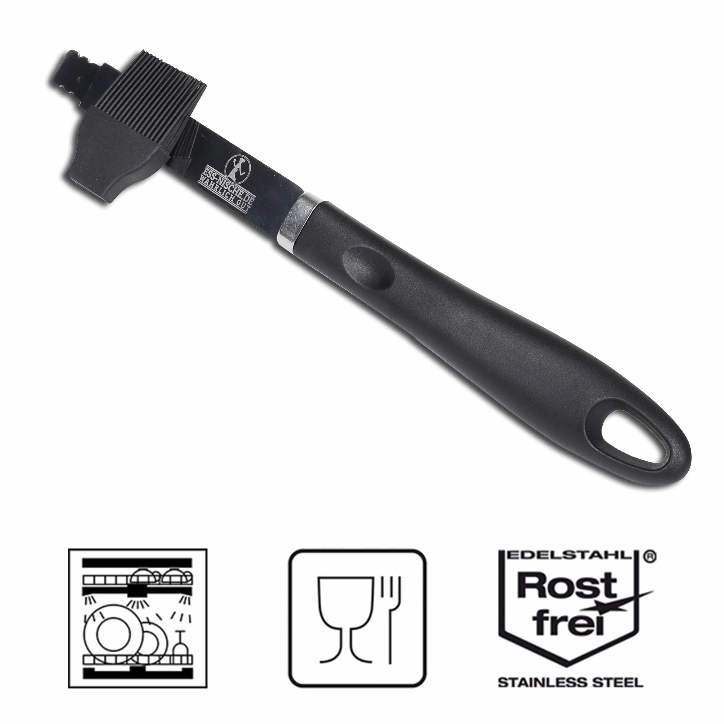 Ess-Nische® Pennello per griglia per Barbecue XXL Resistente al Calore in Acciaio Inossidabile e Silicone per marinare la Carne - Pennello da Pasticceria per glassare i Dolci