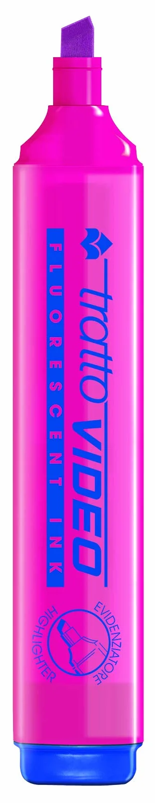 Tratto Video Evidenziatore Fluo Punta scalpello 8pz