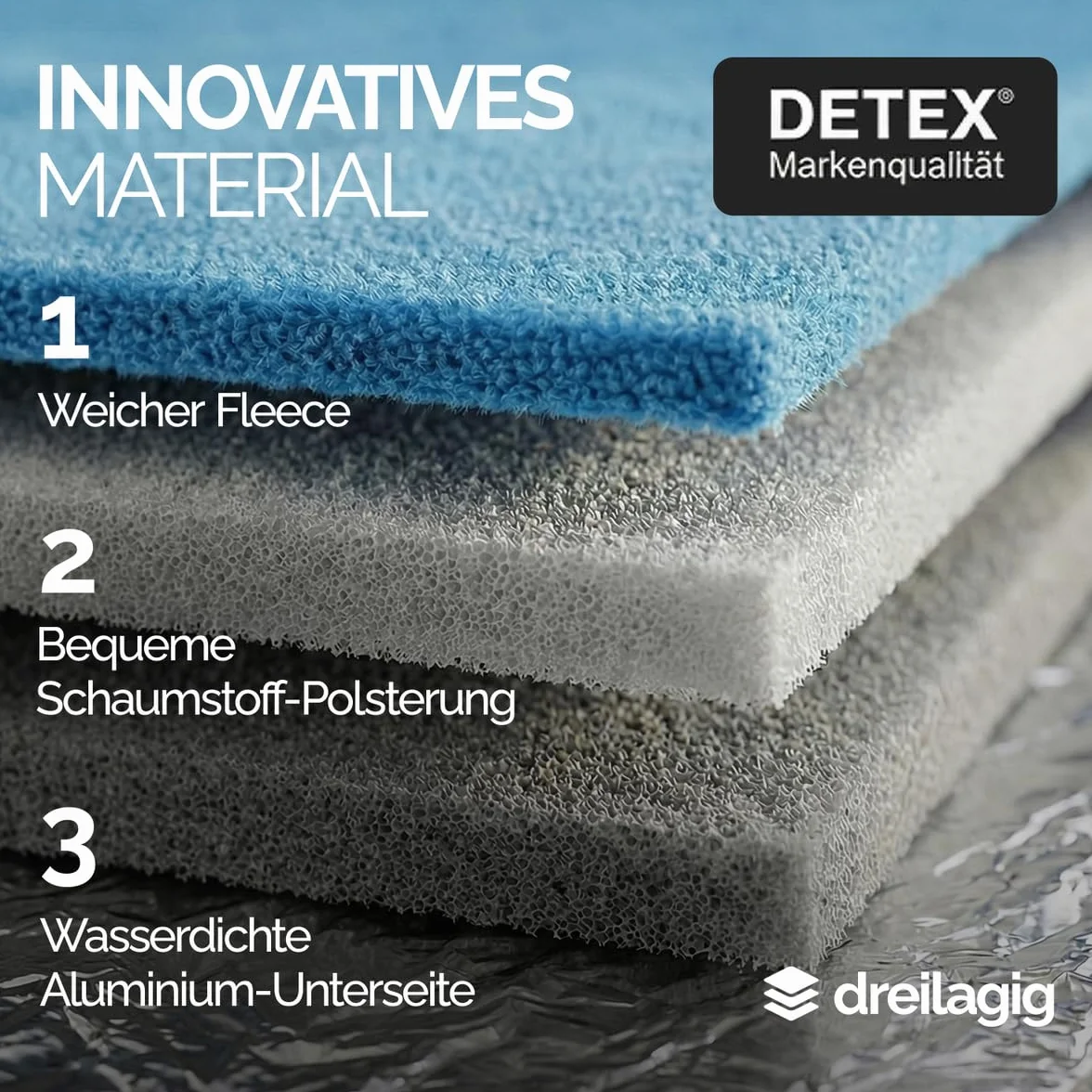 Detex Coperta da Picnic XL 200x200 Impermeabile Isolante 4-6 Persone