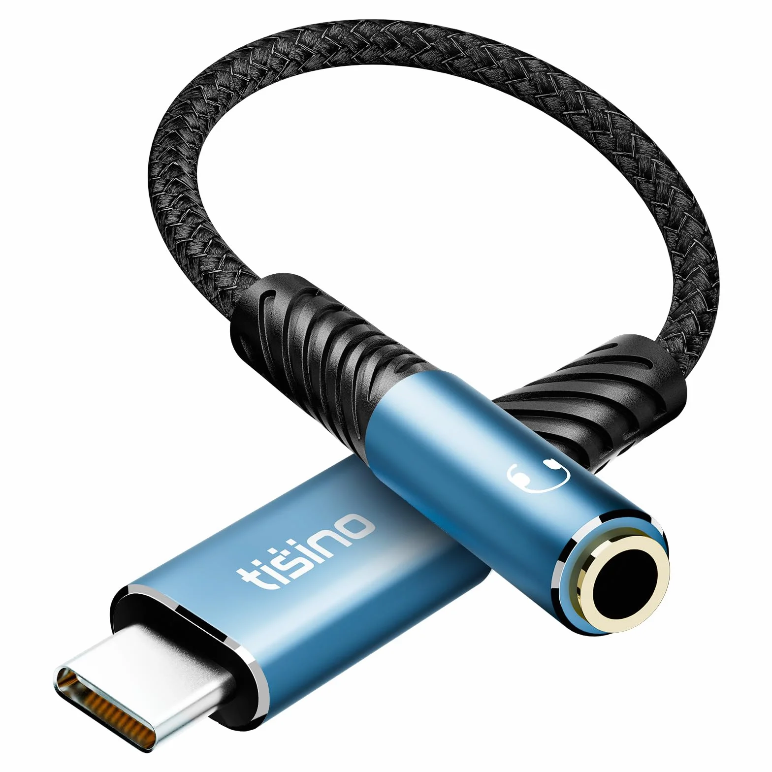 Tisino Adattatore da USB C a jack per cuffie TRS 3,5 mm (1 m) cavo USB C AUX femmina 384 kHz/32 bit per iPhone 16/15 Samsung S20/S20 Ultra Pixel 4/4XL