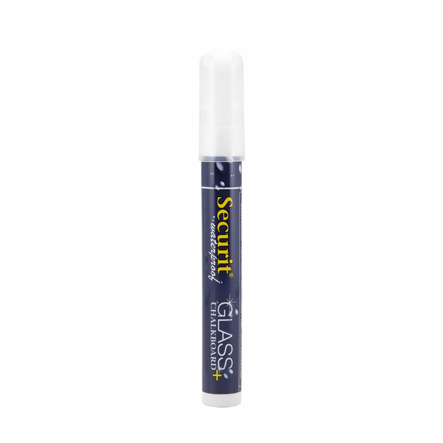 SECURIT Pennarello A Gesso Liquido Resistente all'Acqua Punta Media 2-6mm Bianco