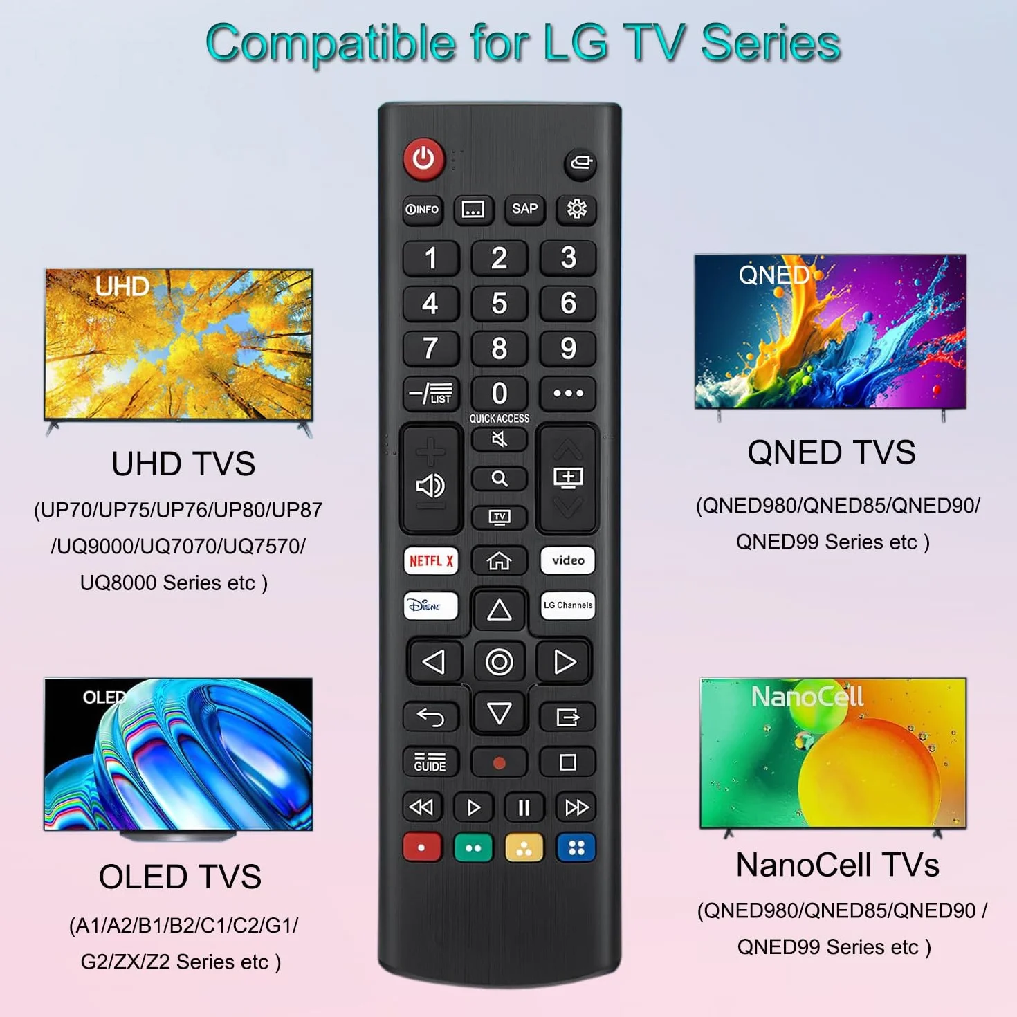 Uniwersalny Pilot LG Kompatybilny z LG LED LCD HDTV 3D 4K Smart TV