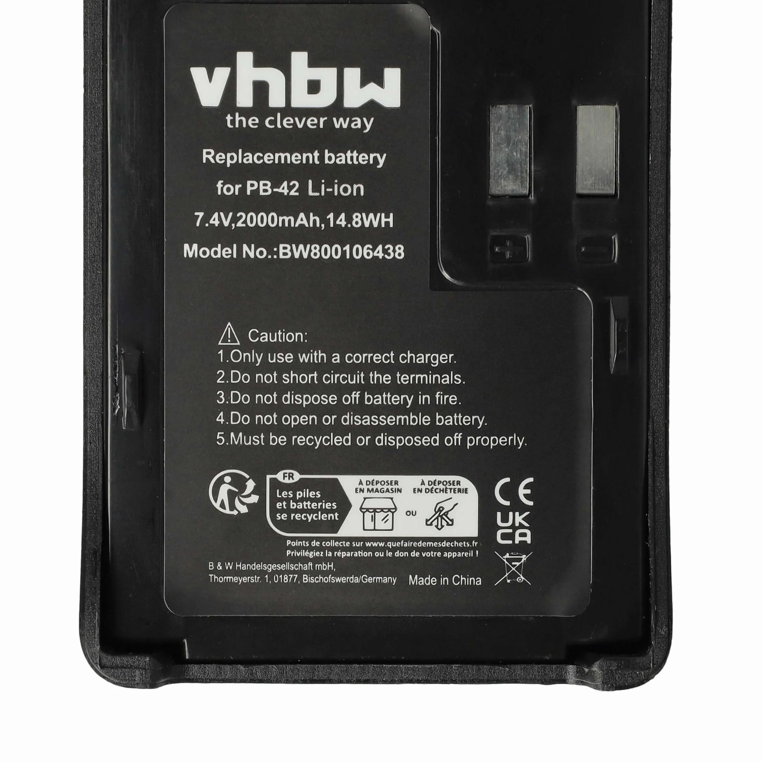 Kenwood TH-F6 TH-F6A TH-F7 Li-Ion batteria 2000mAh 7,4V radio