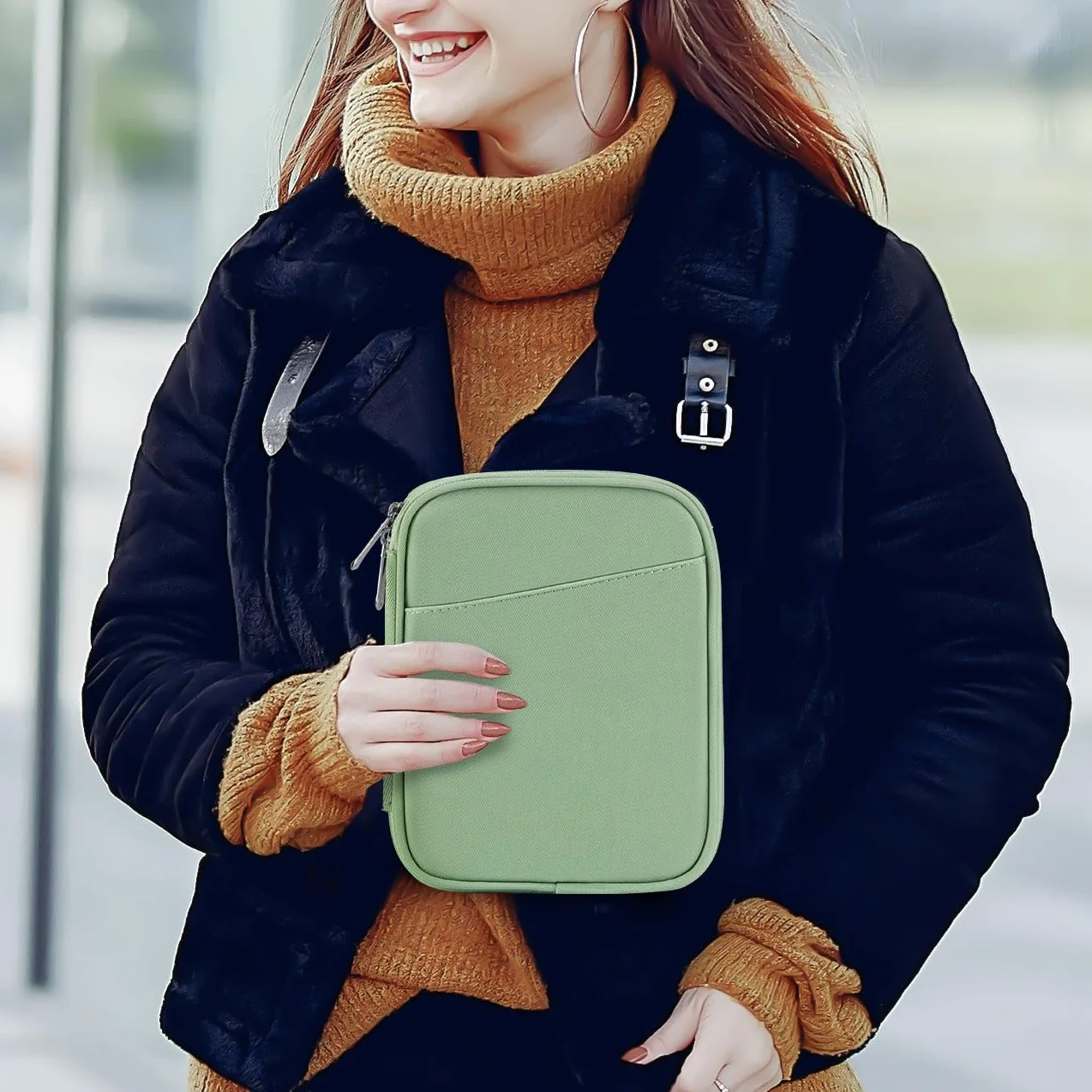 Vinabilia Custodia Protettiva per Kindle 11ª Gen 6", Kindle Paperwhite 12ª Gen 7", Kindle Colorsoft Signature Edition 7", Kobo Clara Colour 6", Kindle Oasis, Verde Matcha
