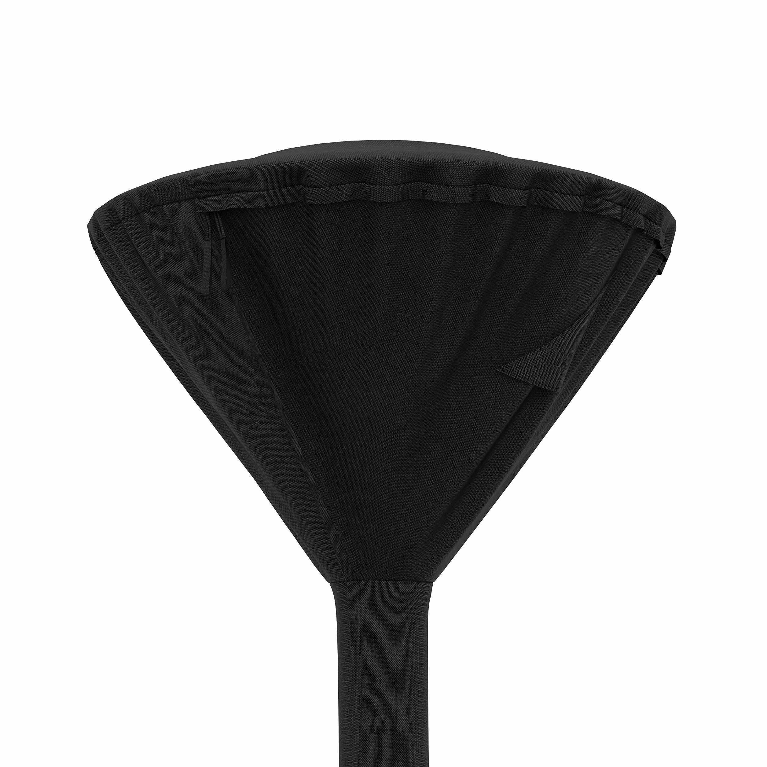 Amazon Basics Copertura per stufa da esterno rotonda con supporto, impermeabile, 91.4x 47.0 x 241.3 cm (lunghezza x larghezza x altezza), nero