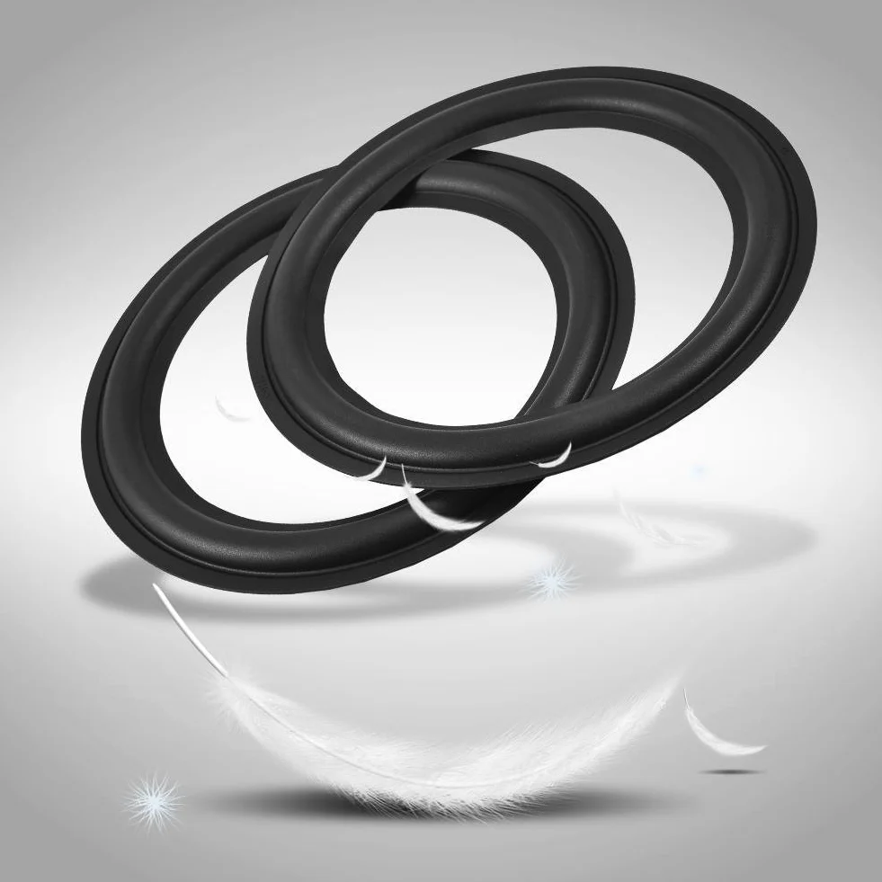 zalati Anello in gomma Altoparlante da 5 pollici Bordo surround Spugna Parti di riparazione - Nero