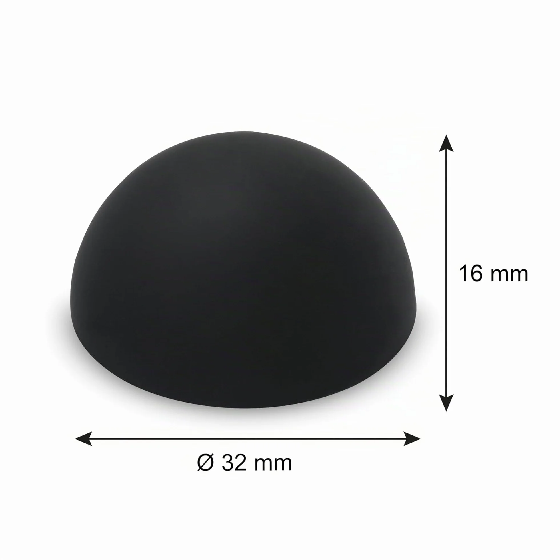Dynavox ammortizzatori in elastomero silicone ED32, 4 piedi assorbenti universali per altoparlanti amplificatori giradischi, nero