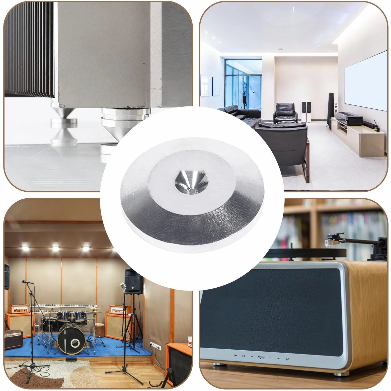 Piedini isolanti audio in rame antiscivolo per altoparlanti HiFi