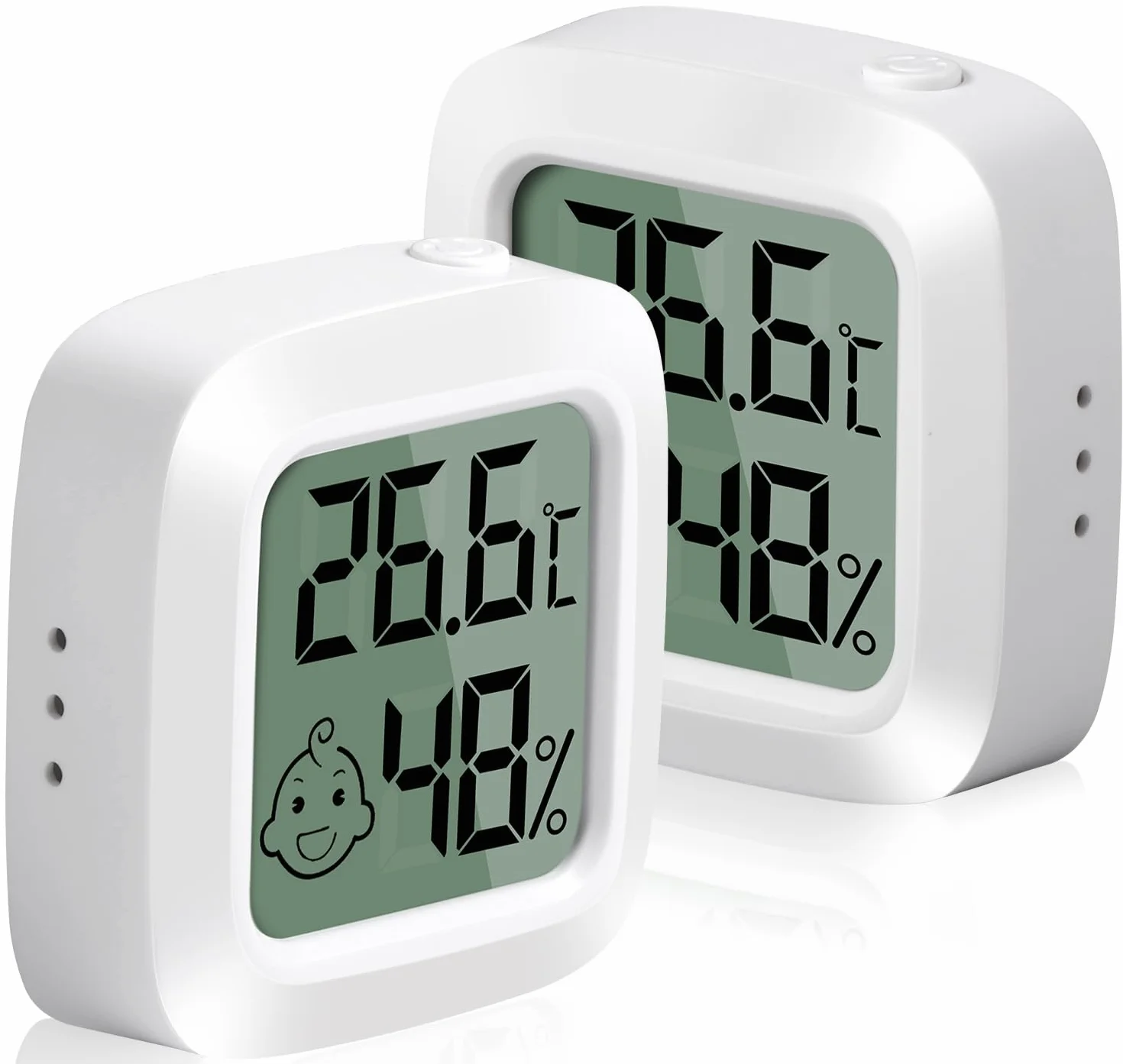 Vinabo Termometro Igrometro Digitale Interno 2 Pezzi, Alta Precisione con Indicatore Comfort