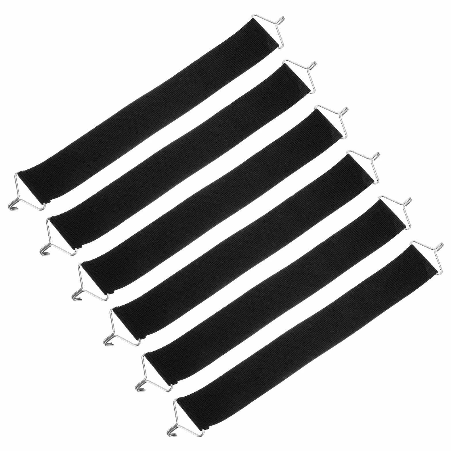 Patikil Accessori per Sedia Reclinabile, 6pz Cinture in Tessuto Rinforzato con Cinghie Anticrack, Nero