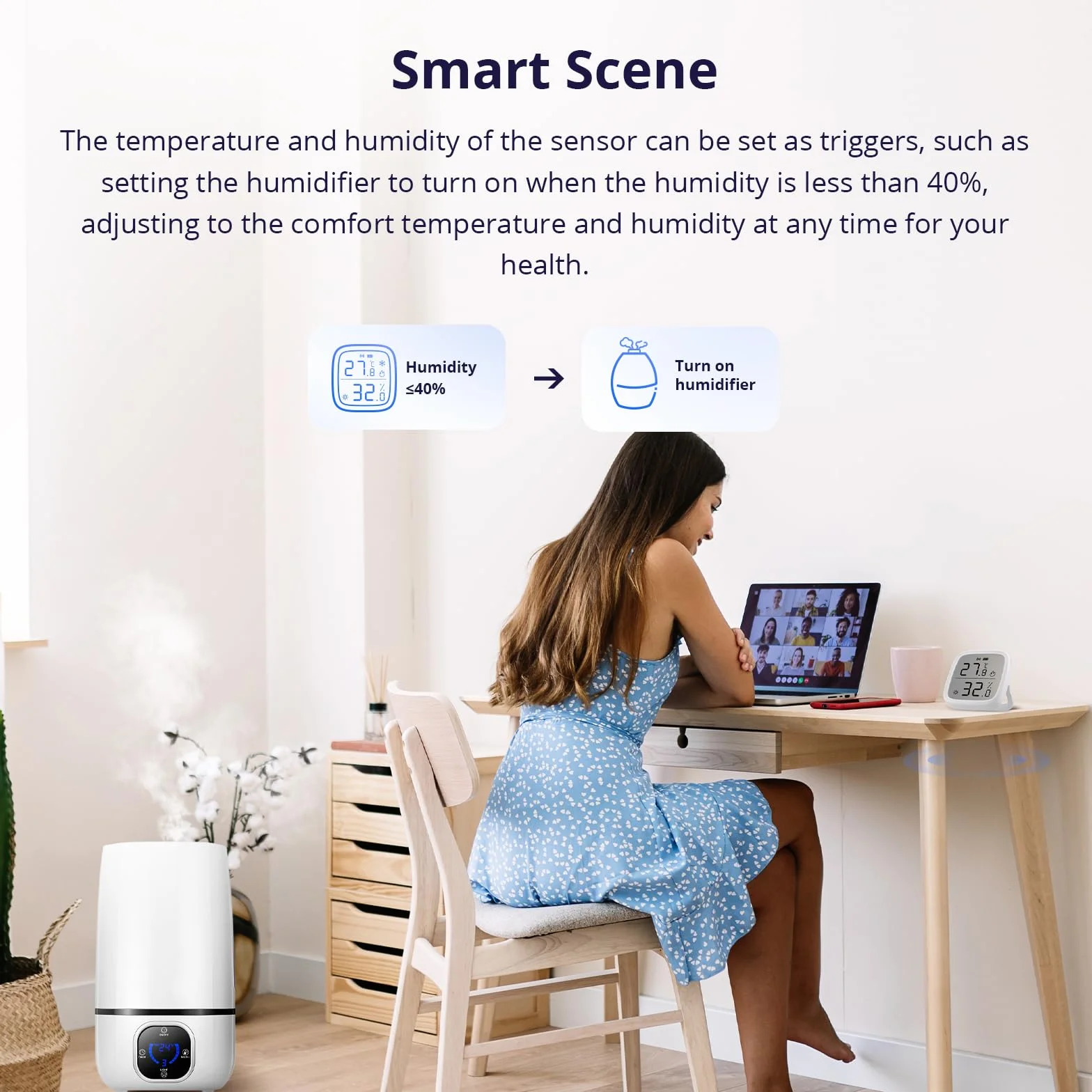 SONOFF SNZB-02D Mini sensore di temperatura e umidità ZigBee, termometro igrometro per interni con display LCD