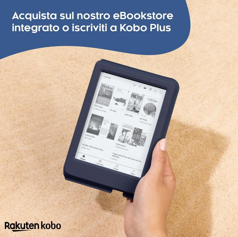 Kobo Clara 2E eReader 6" HD Touchscreen antiriflesso ComfortLight PRO 16 GB E Ink Deep Ocean Blue