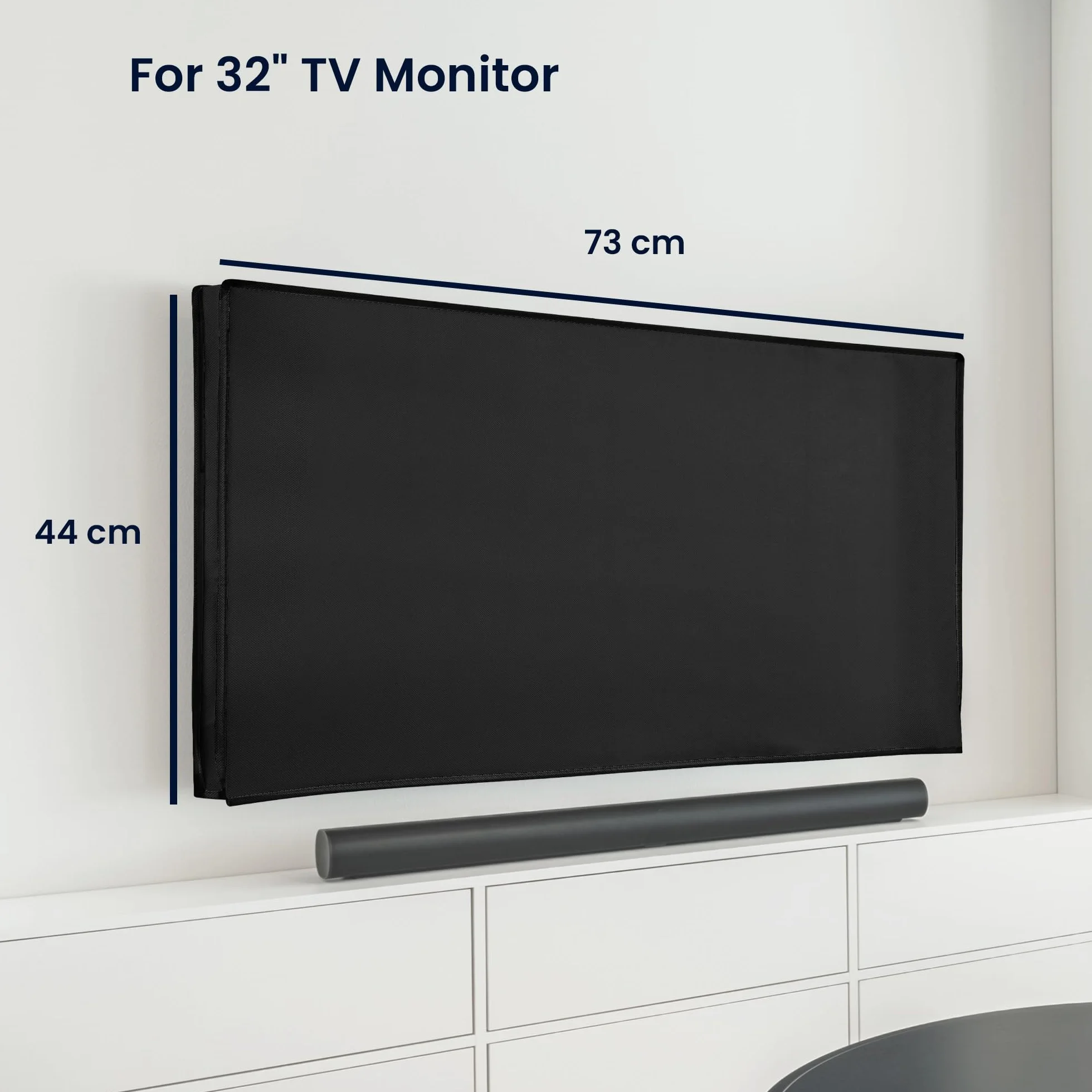 kwmobile Protezione TV 32" Cover Anti-Polvere Custodia Protettiva Interno Nero