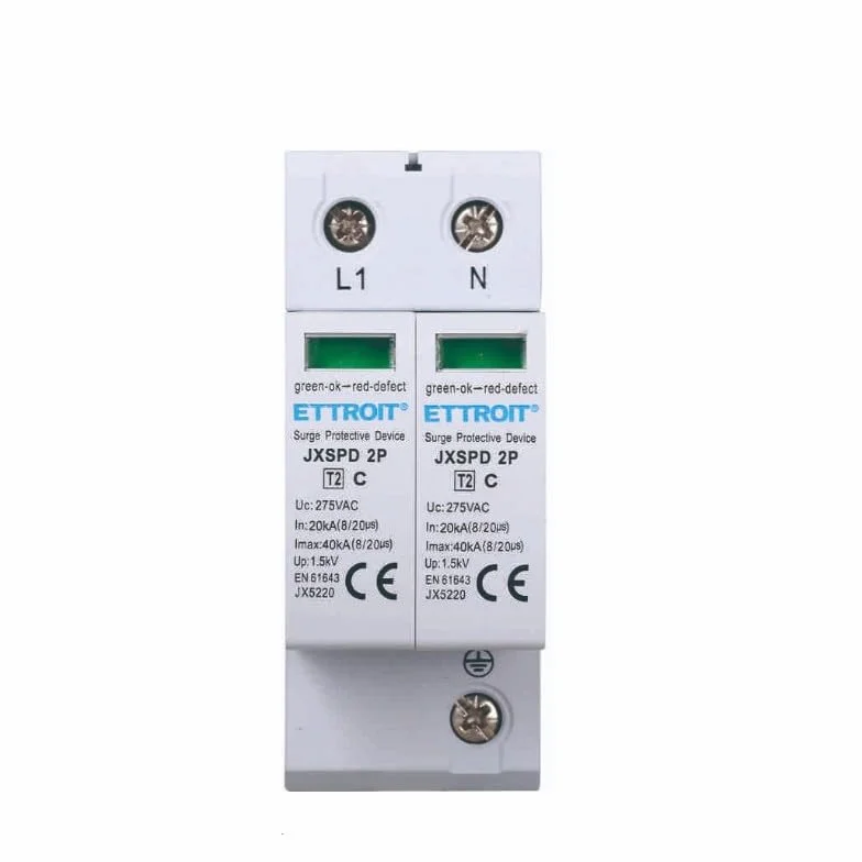 ETTROIT SCARICATORE LIMITATORE DI SOVRATENSIONE TIPO T2 2P 20KA-40KA SPD