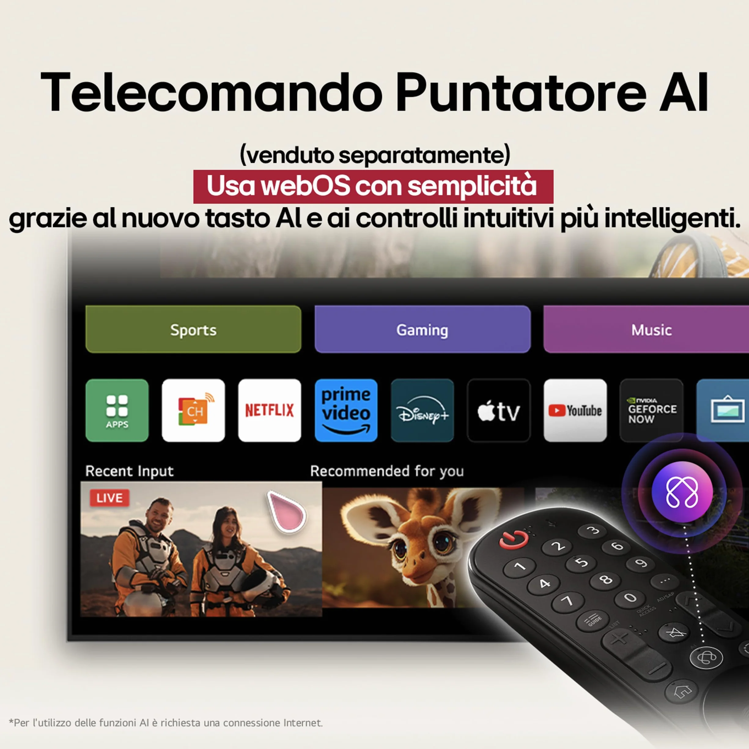 LG 43UA75006LA Smart TV 4K Ultra HD 43 cali, webOS AI, α7 Gen8, HDR10, VRR 4K@60Hz