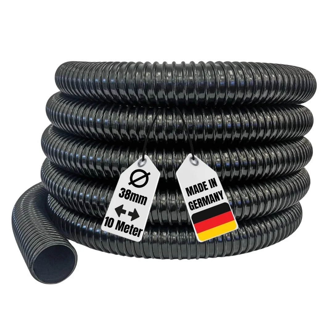 AquaOne Tubo flessibile per stagno, 38 mm, 1 1/2", 10 m, tubo per laghetto di alta qualità, per giardino e stagni, tubo per stagno, tubo a spirale, tubo per pompa, tubo flessibile dell'acqua